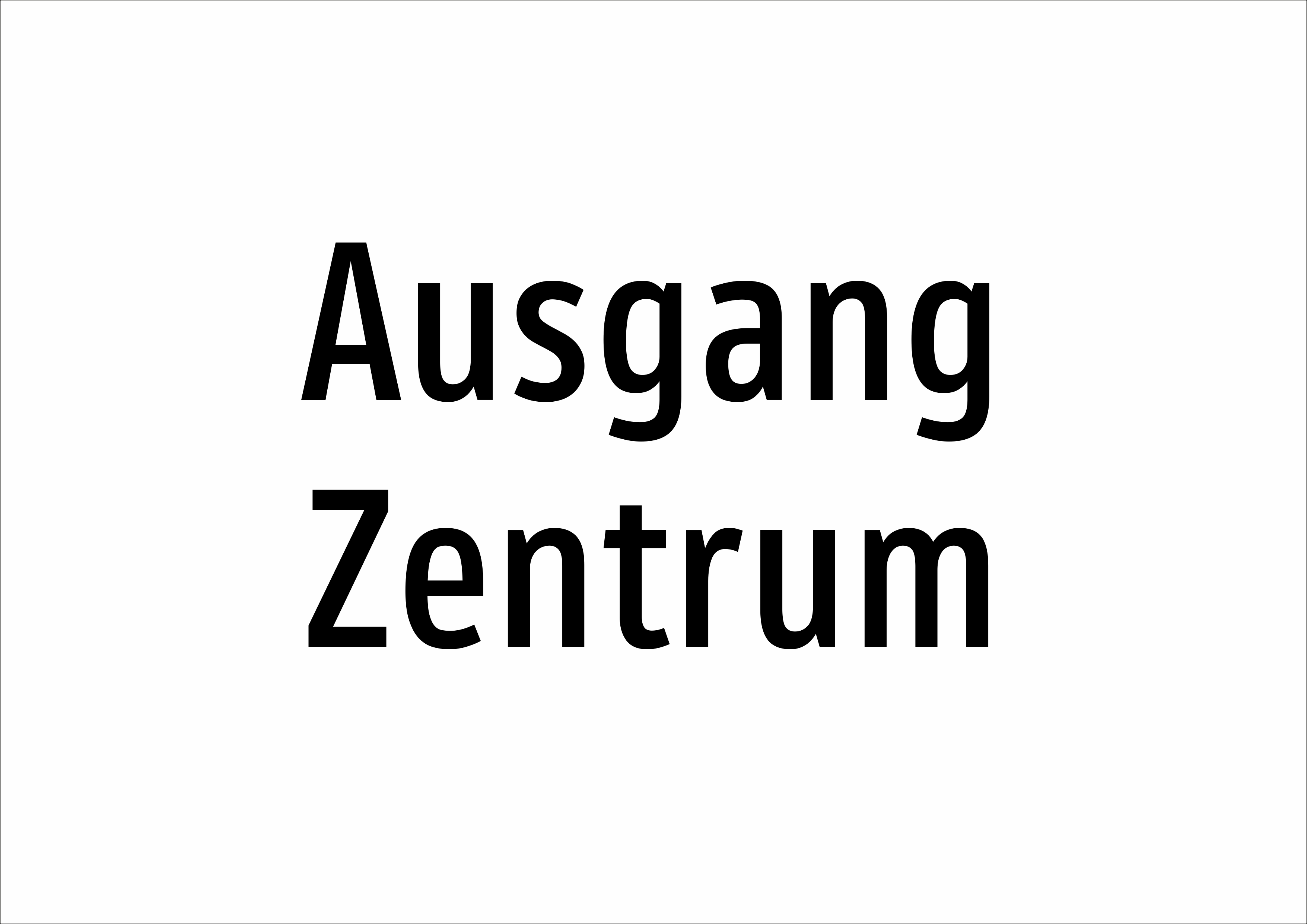 Ausgang Zentrum - Schild - Produktbild 2