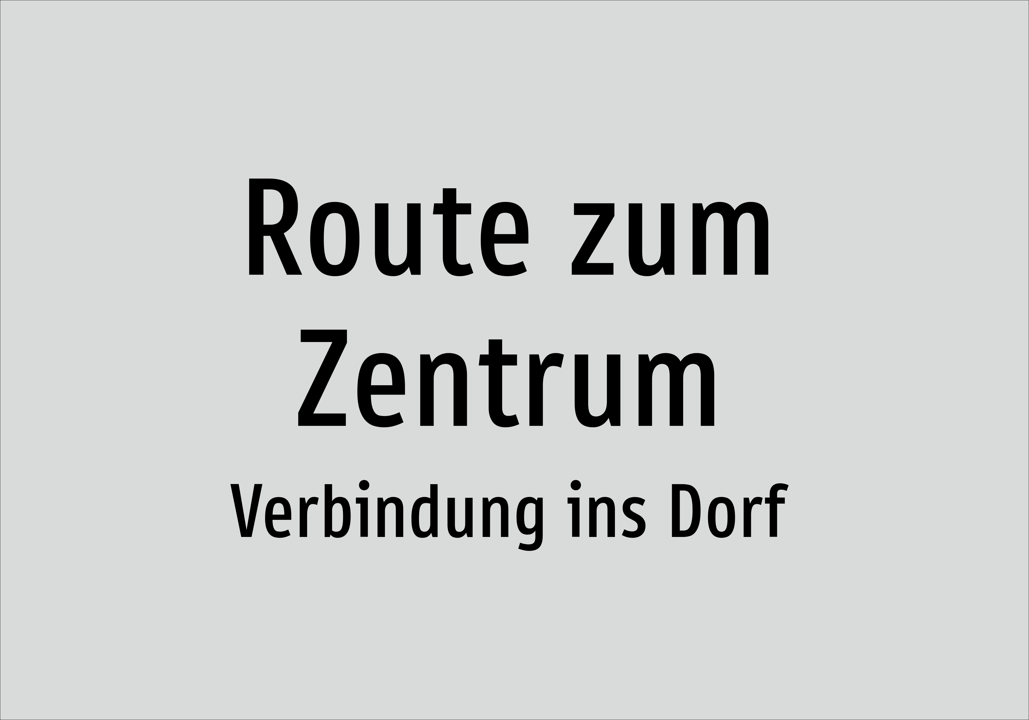 Route zum Zentrum - Verbindung ins Dorf - Schild - Produktbild 2