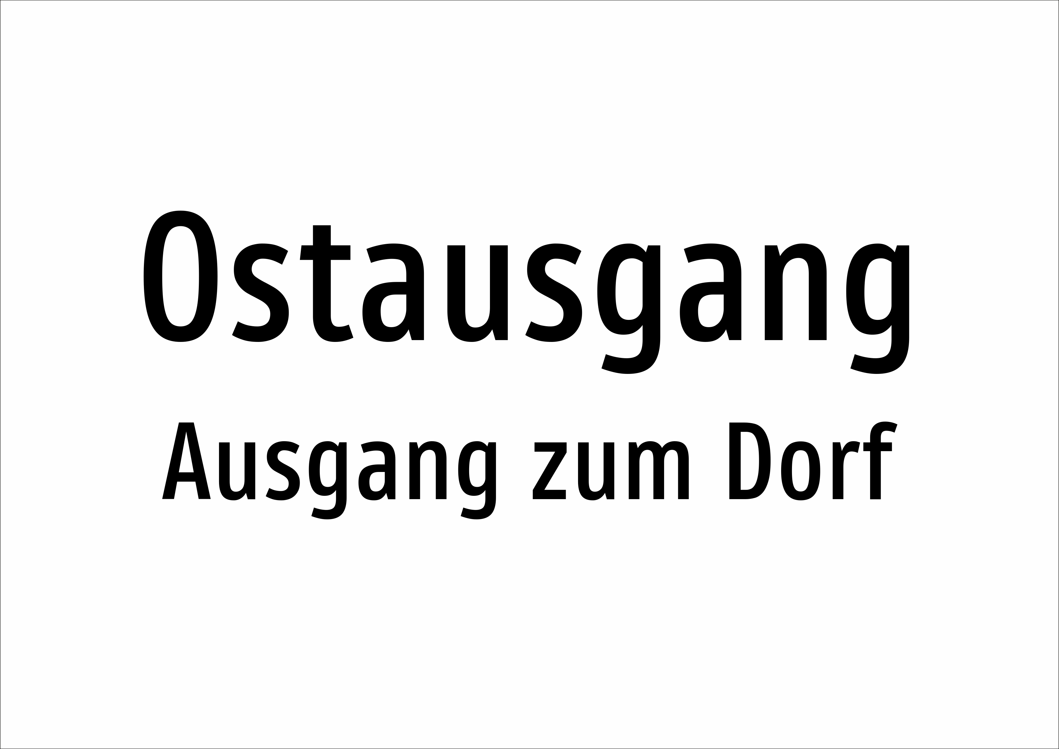 Ostausgang - Ausgang zum Dorf - Schild - Produktbild 2