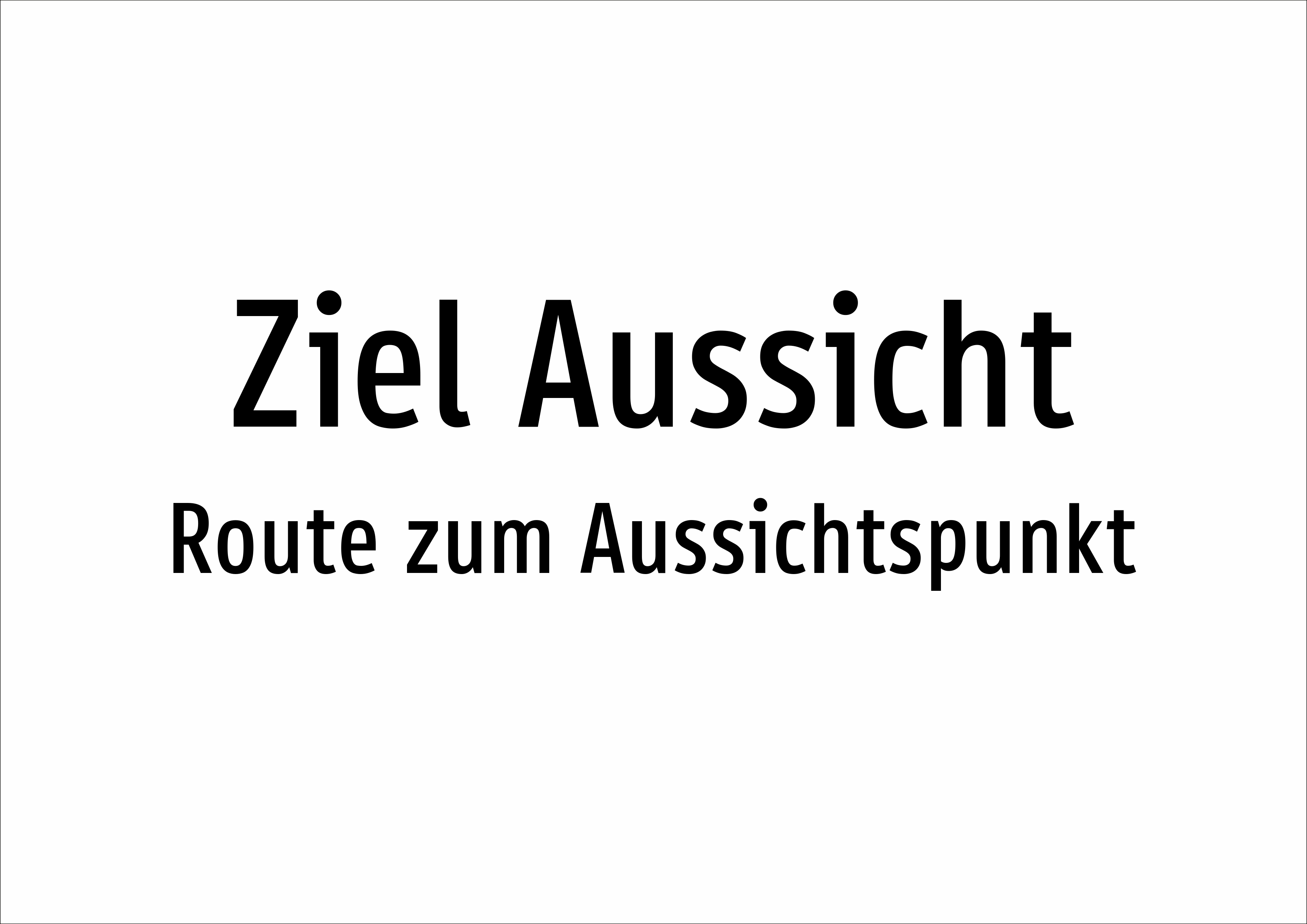 Ziel Aussicht - Route zum Aussichtspunkt - Schild - Produktbild 2