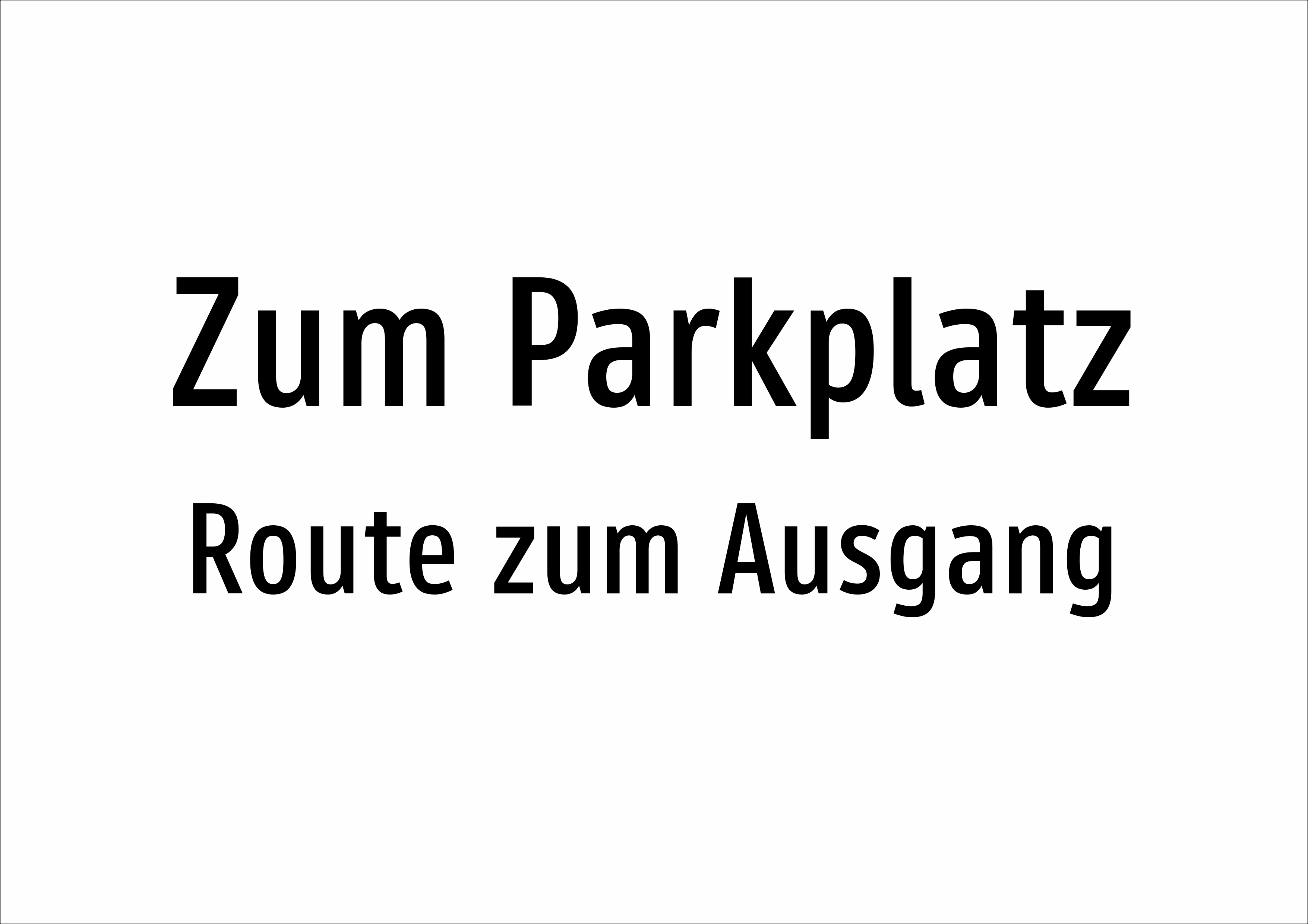 Zum Parkplatz - Route zum Ausgang - Schild - Produktbild 2