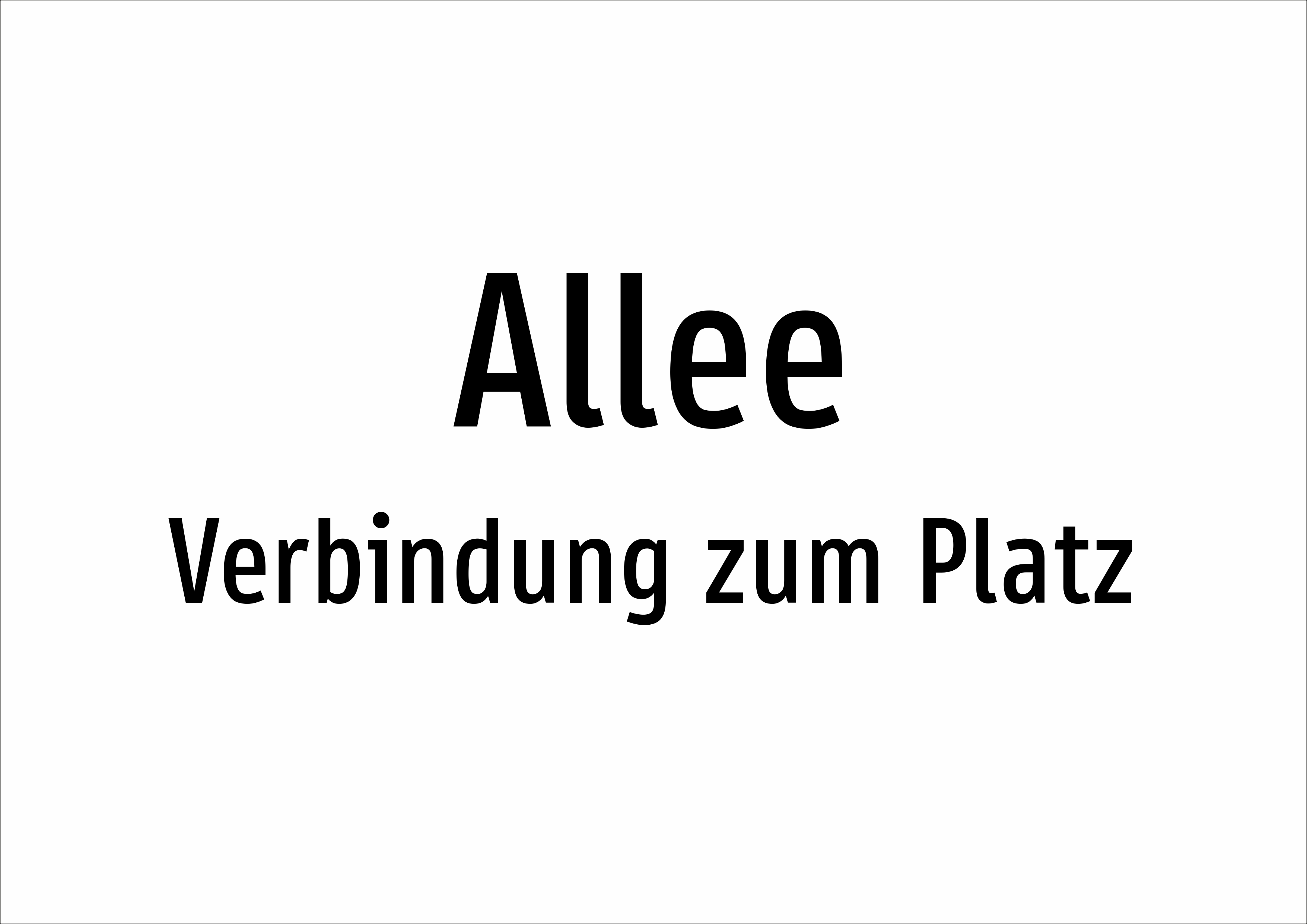 Allee - Verbindung zum Platz - Schild - Produktbild 2