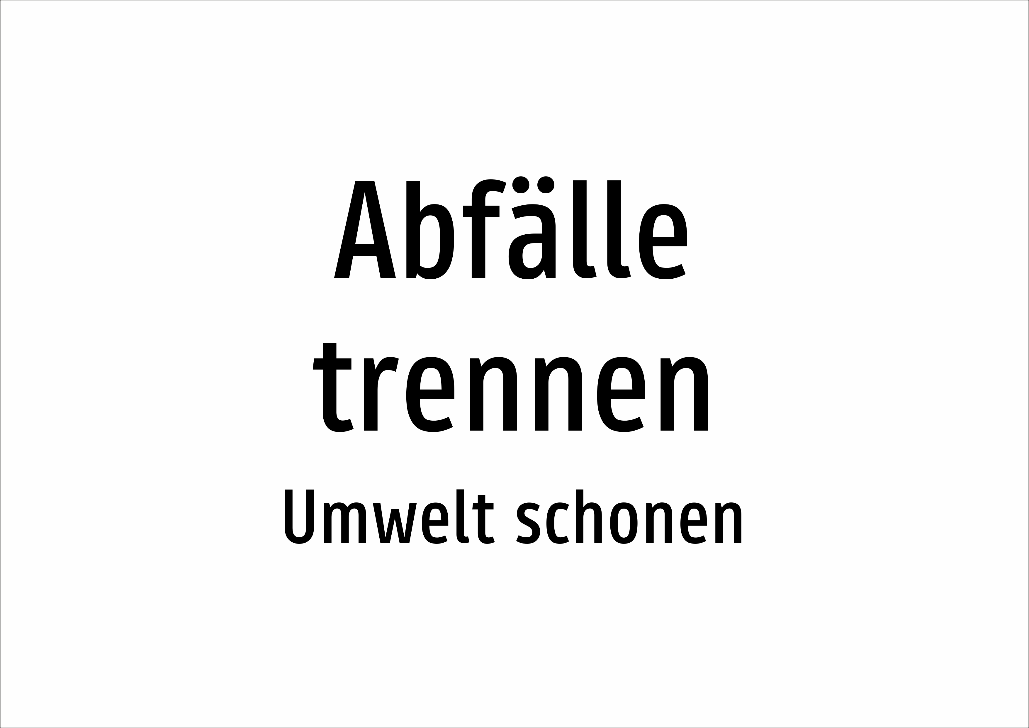 Abfälle trennen - Umwelt schonen - Schild - Produktbild 2