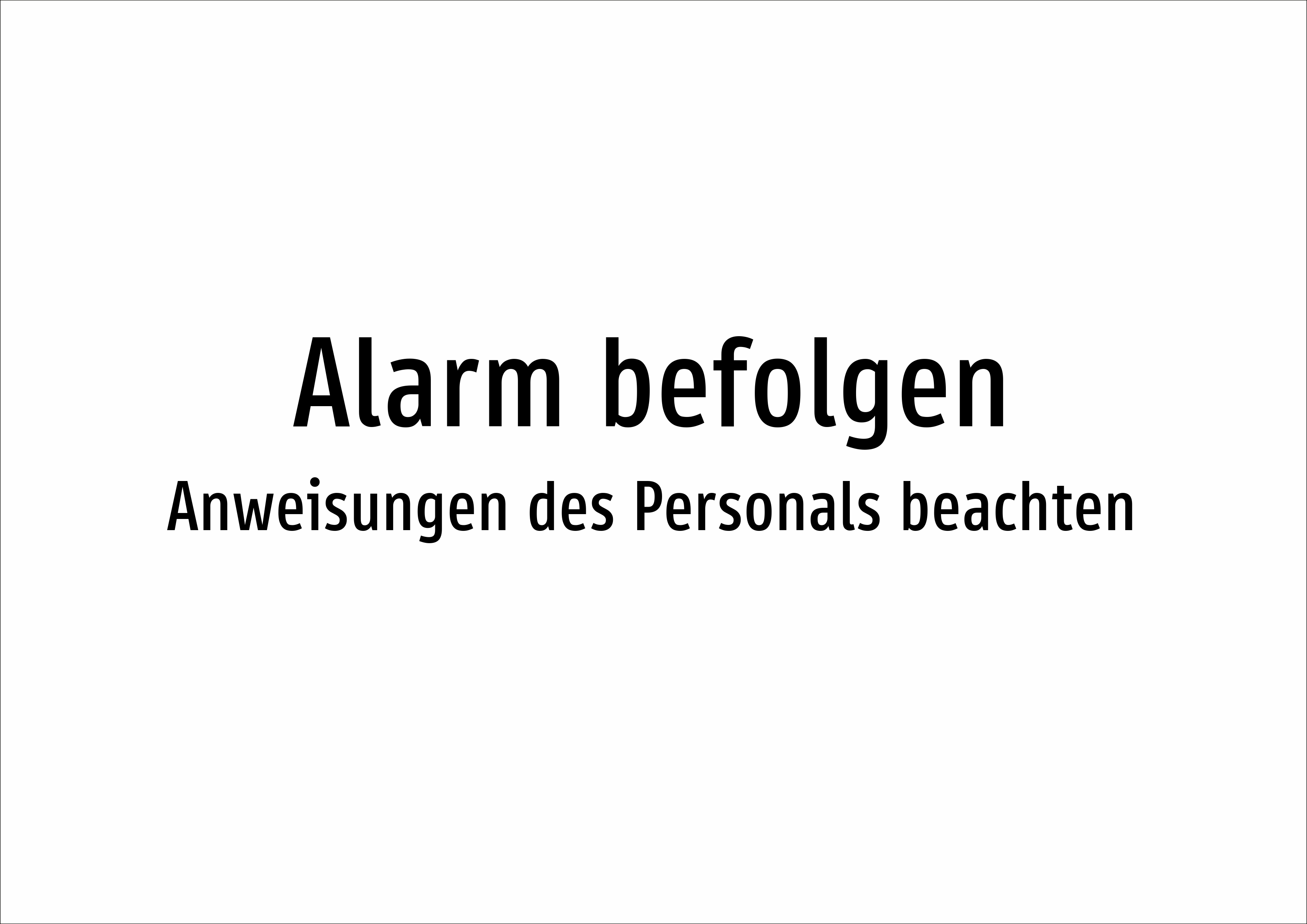 Alarm befolgen - Anweisungen des Personals beachten - Schild - Produktbild 2