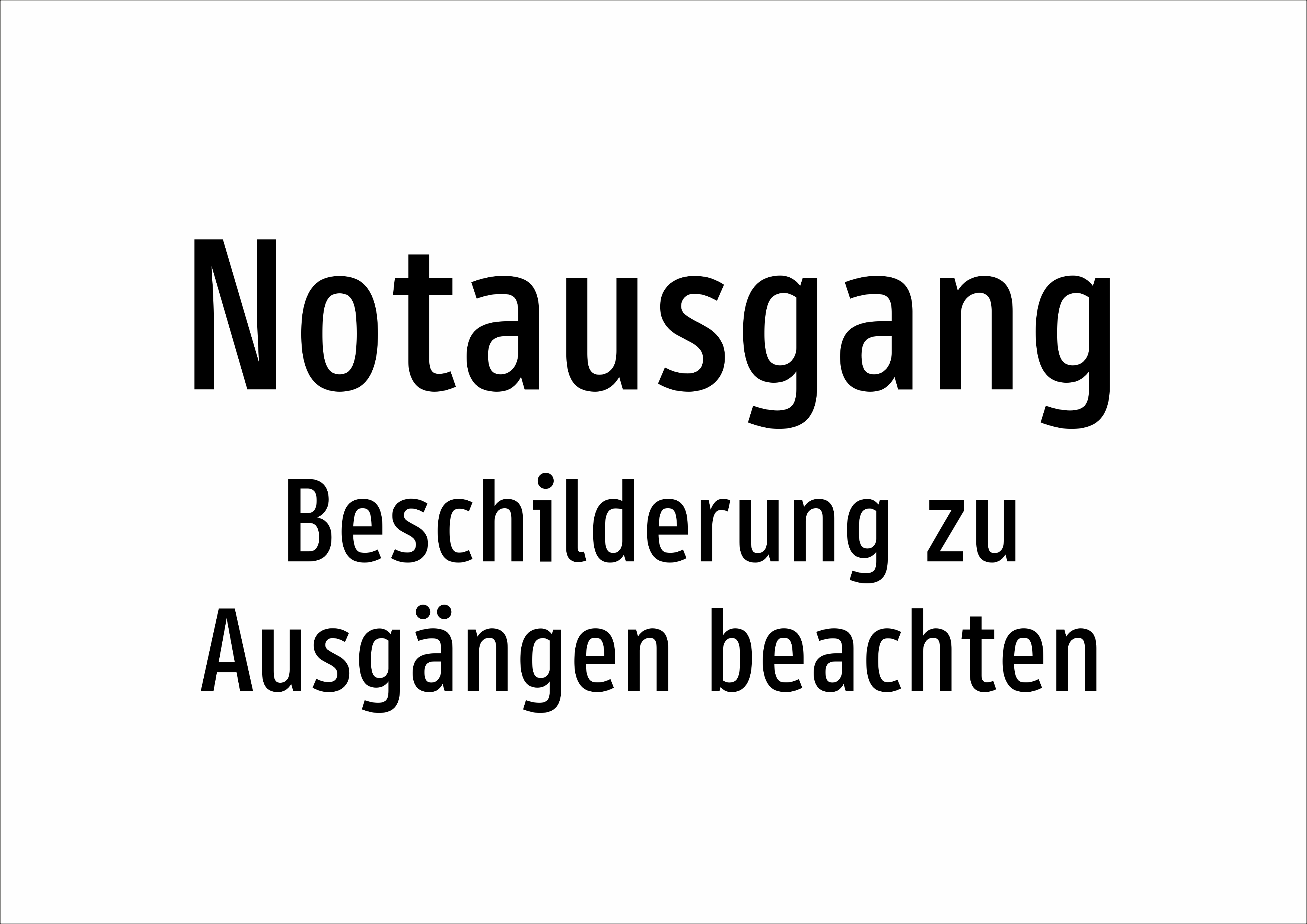 Notausgang - Beschilderung zu Ausgängen beachten - Schild - Produktbild 2
