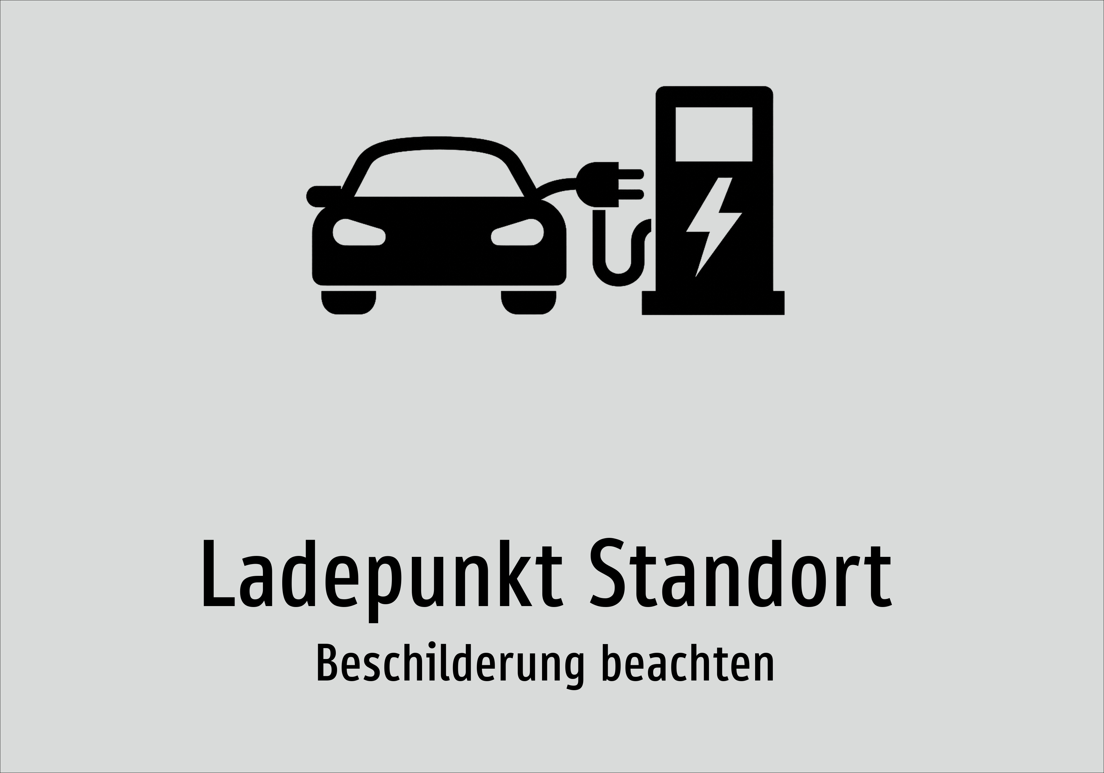 Ladepunkt Standort - Beschilderung beachten - Schild