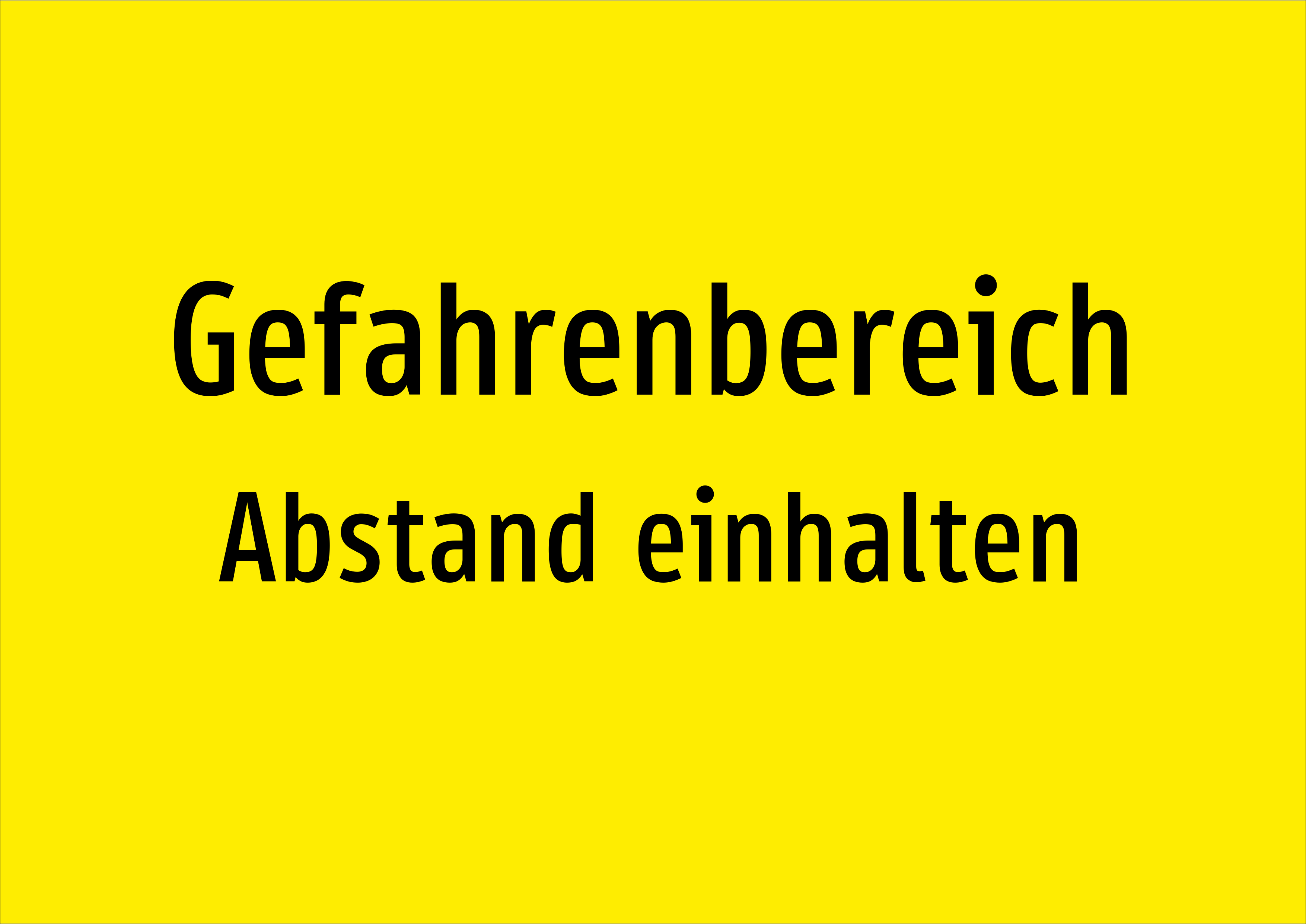 Gefahrenbereich - Abstand einhalten - Schild - Produktbild 2