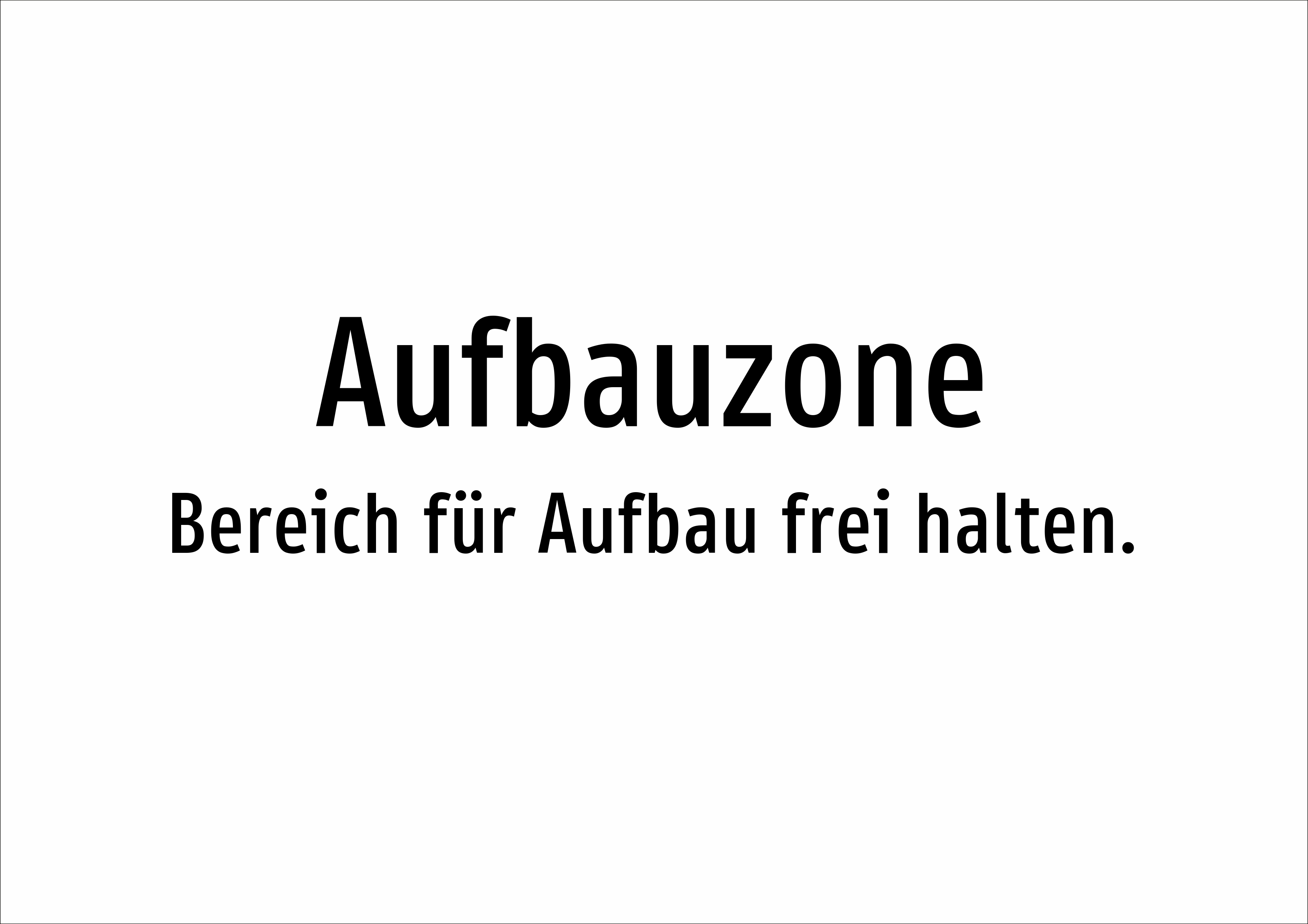 Aufbauzone - Bereich für Aufbau frei halten. - Schild - Produktbild 2