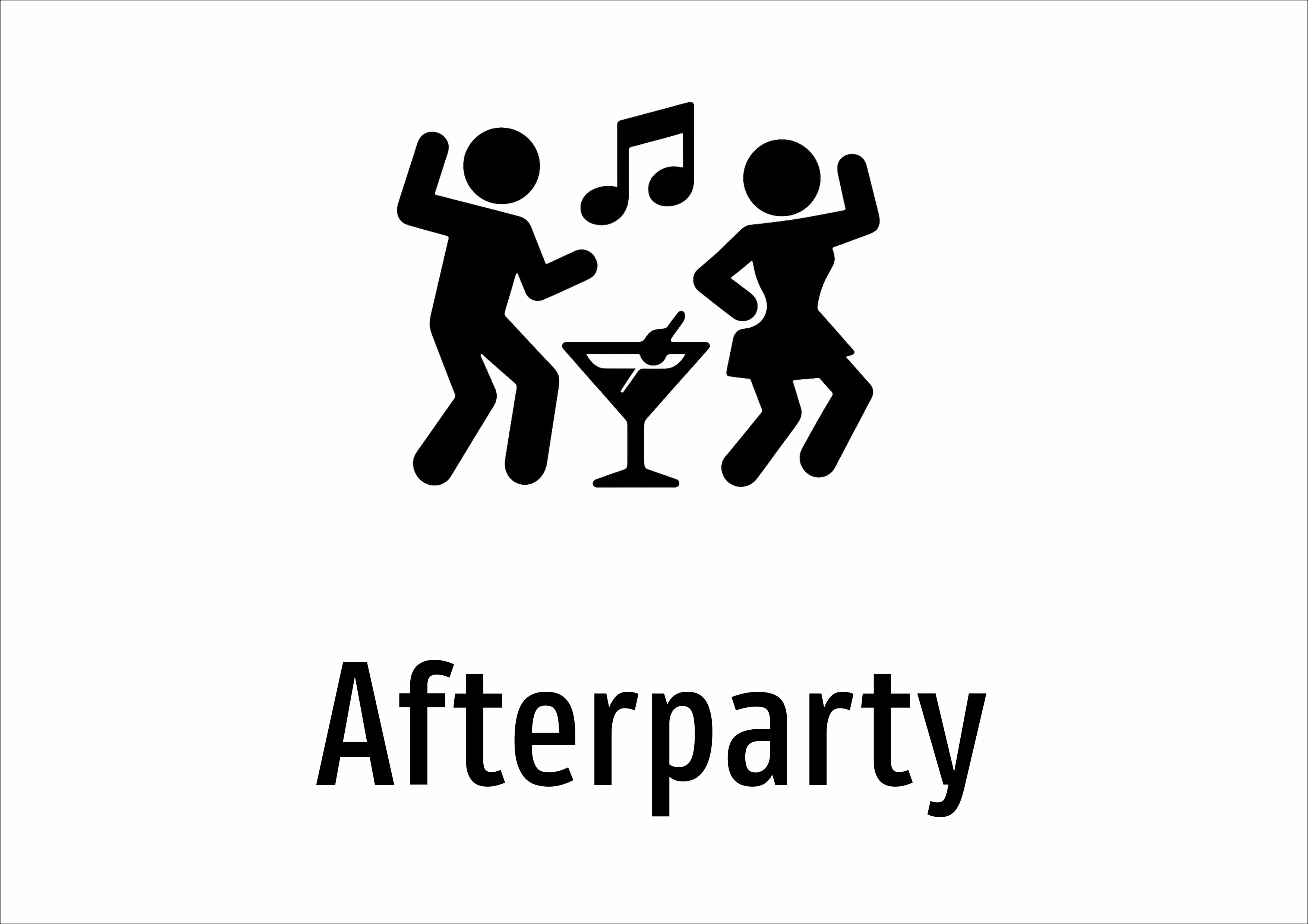Afterparty - Schild