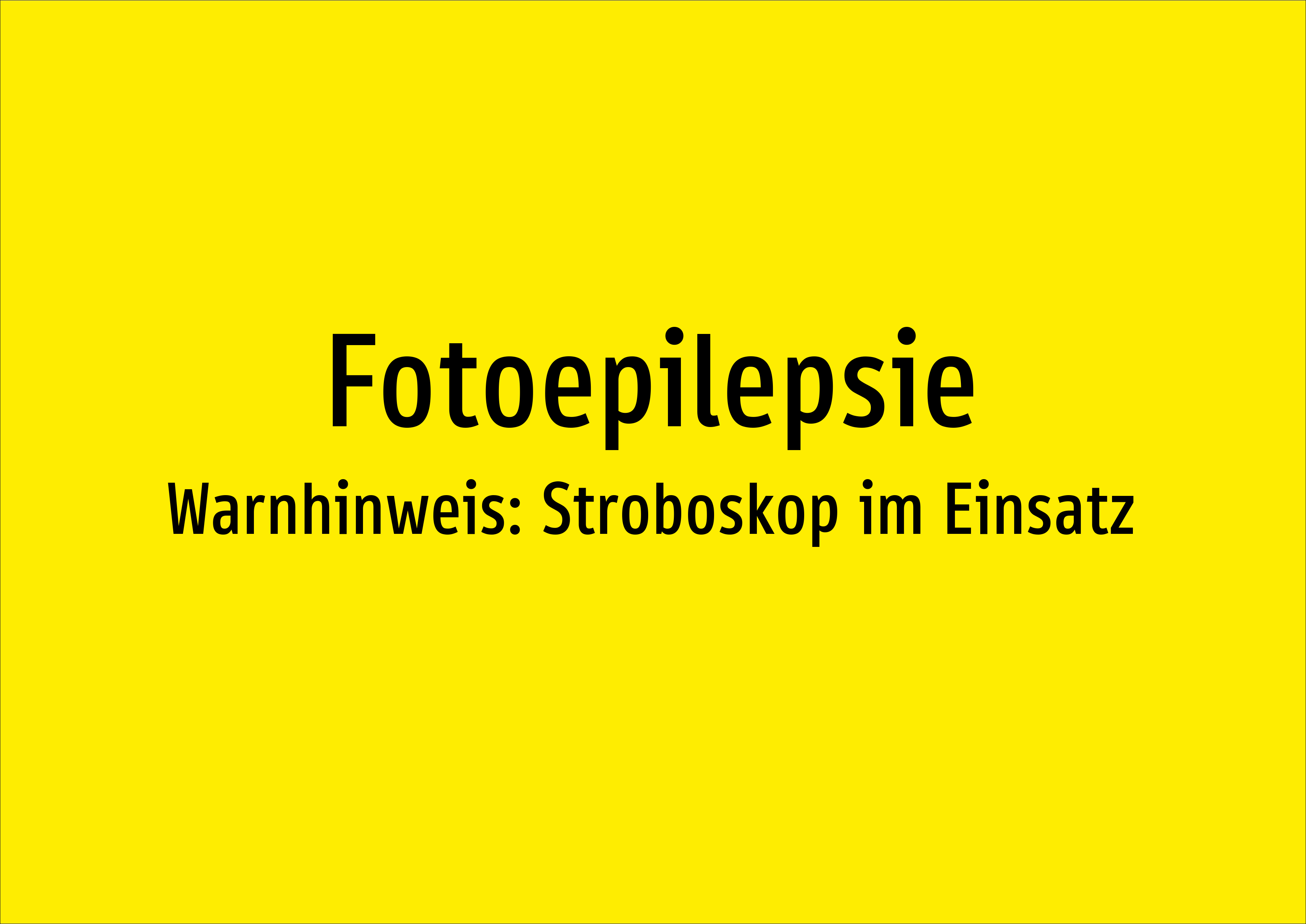 Fotoepilepsie - Warnhinweis: Stroboskop im Einsatz - Schild - Produktbild 2