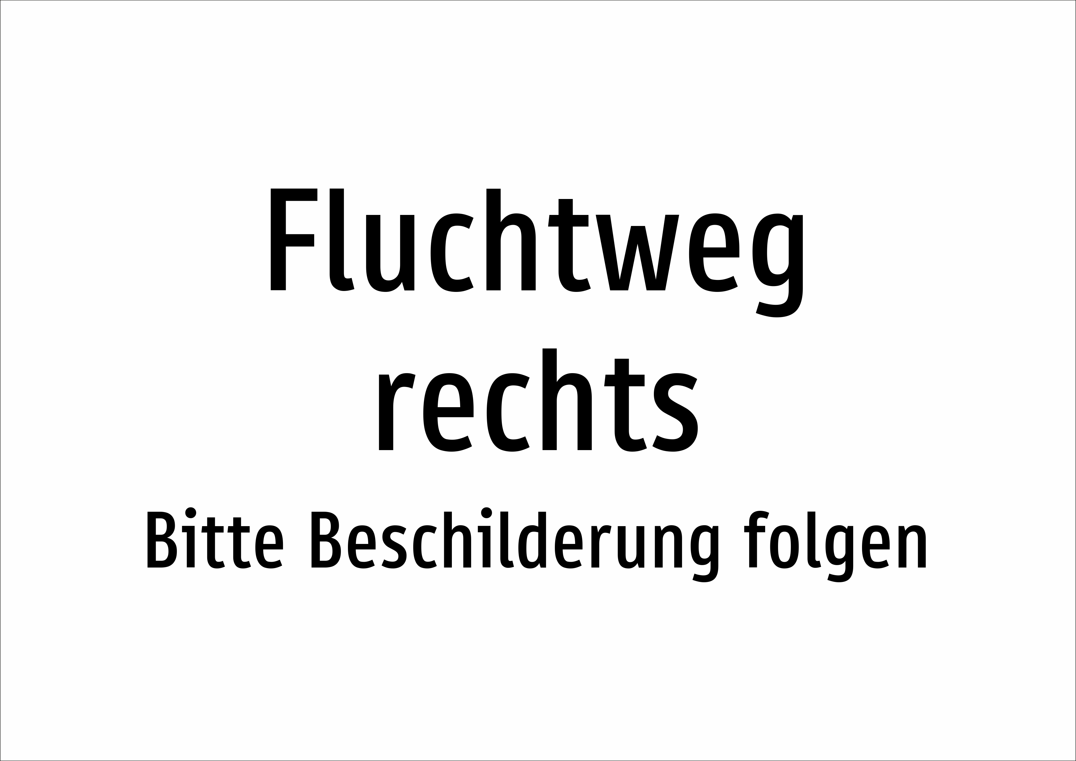 Fluchtweg rechts - Bitte Beschilderung folgen - Schild - Produktbild 2