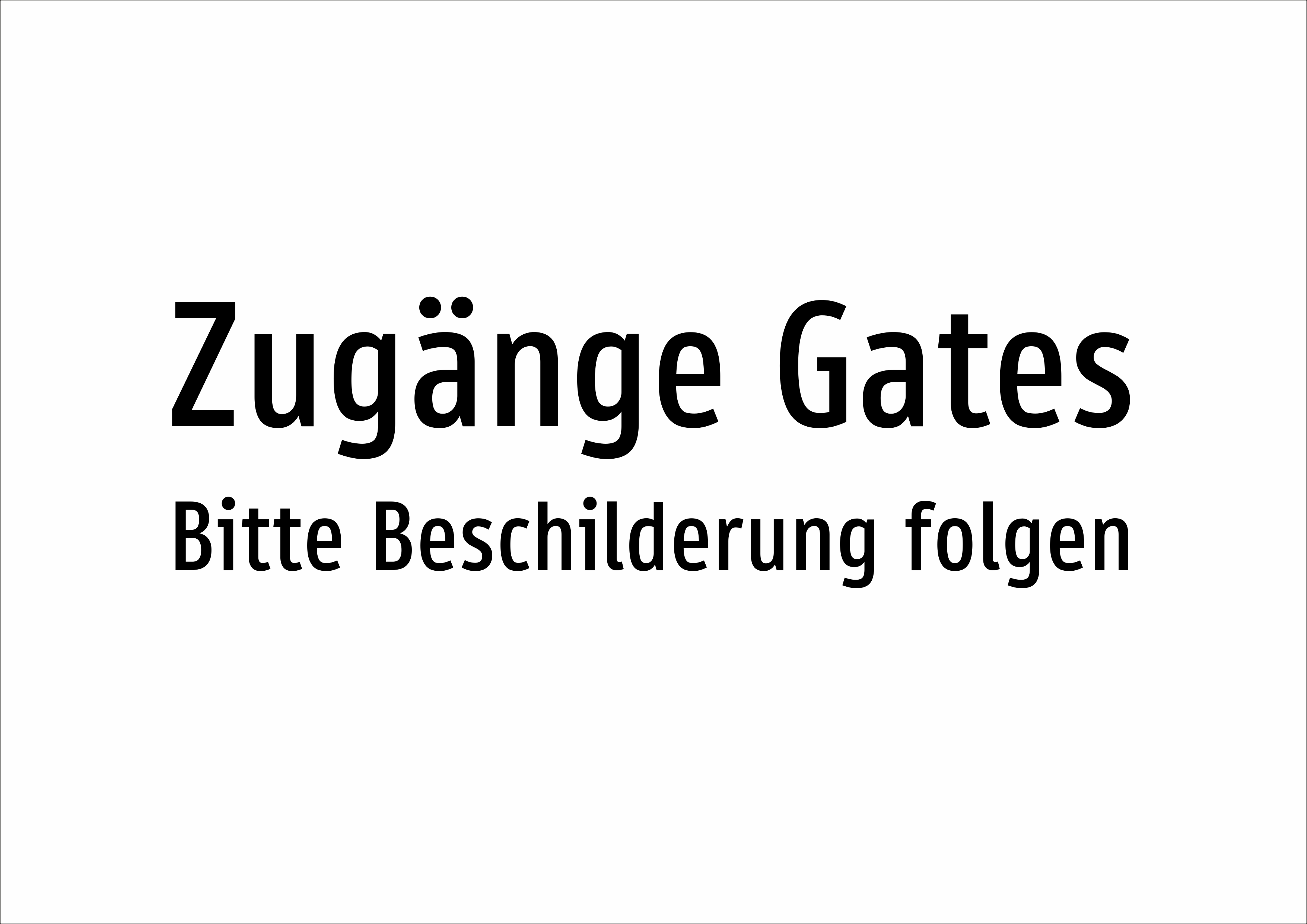 Zugänge Gates - Bitte Beschilderung folgen - Schild - Produktbild 2