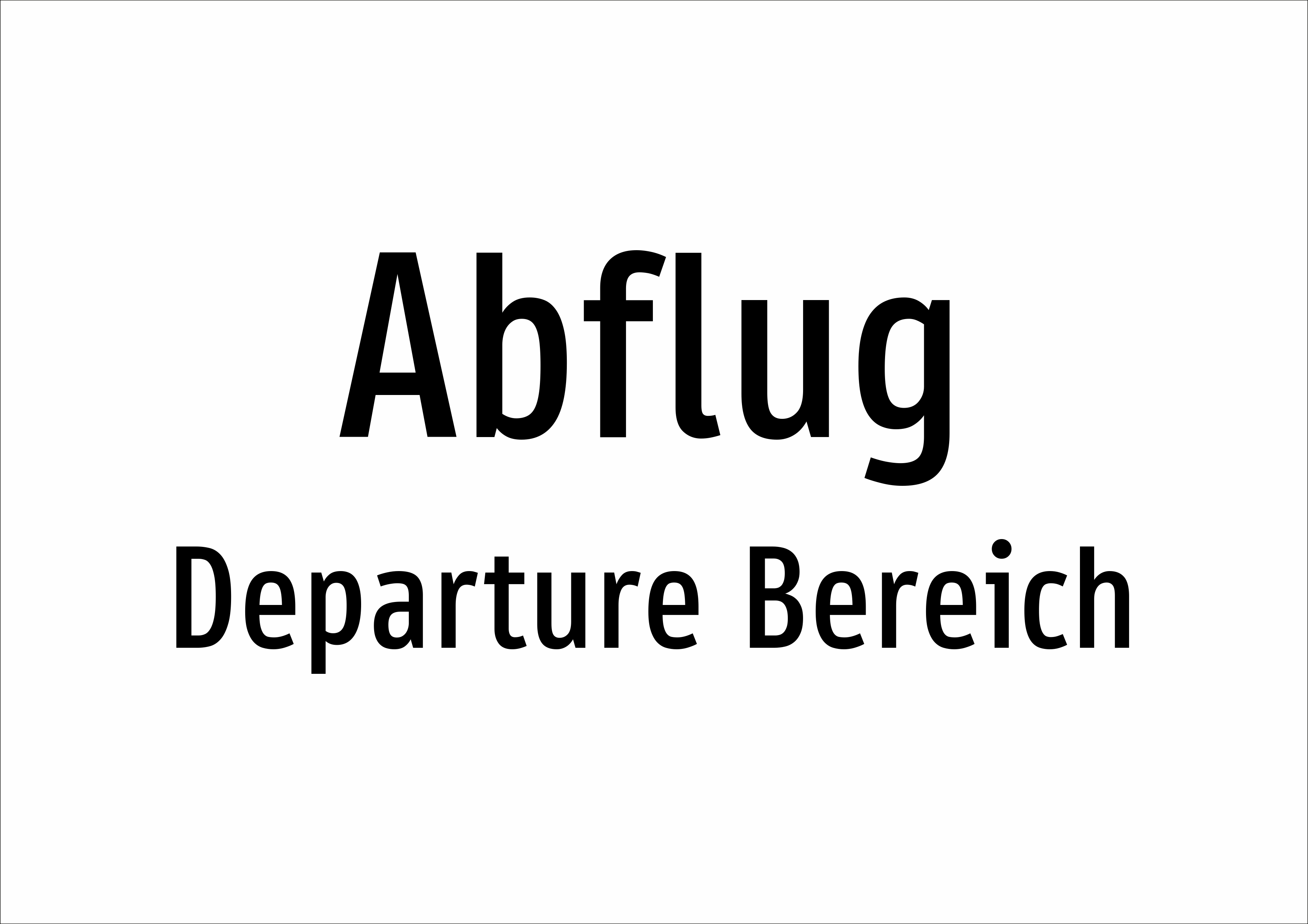 Abflug - Departure Bereich - Schild - Produktbild 2