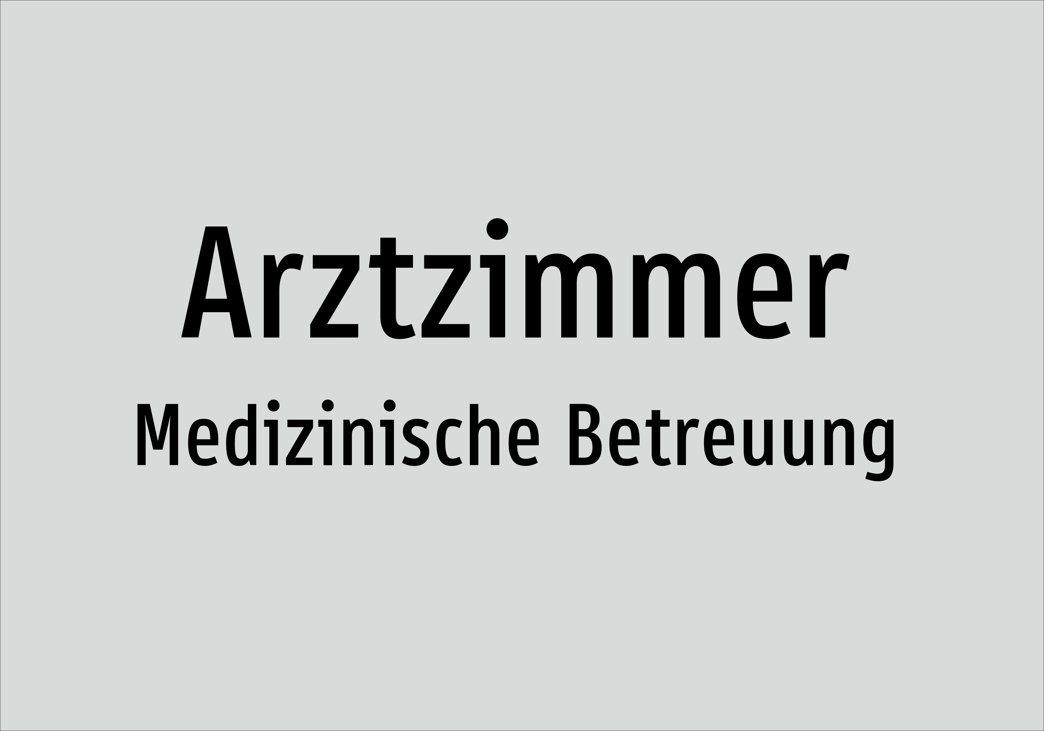 Arztzimmer - Medizinische Betreuung - Schild - Produktbild 2