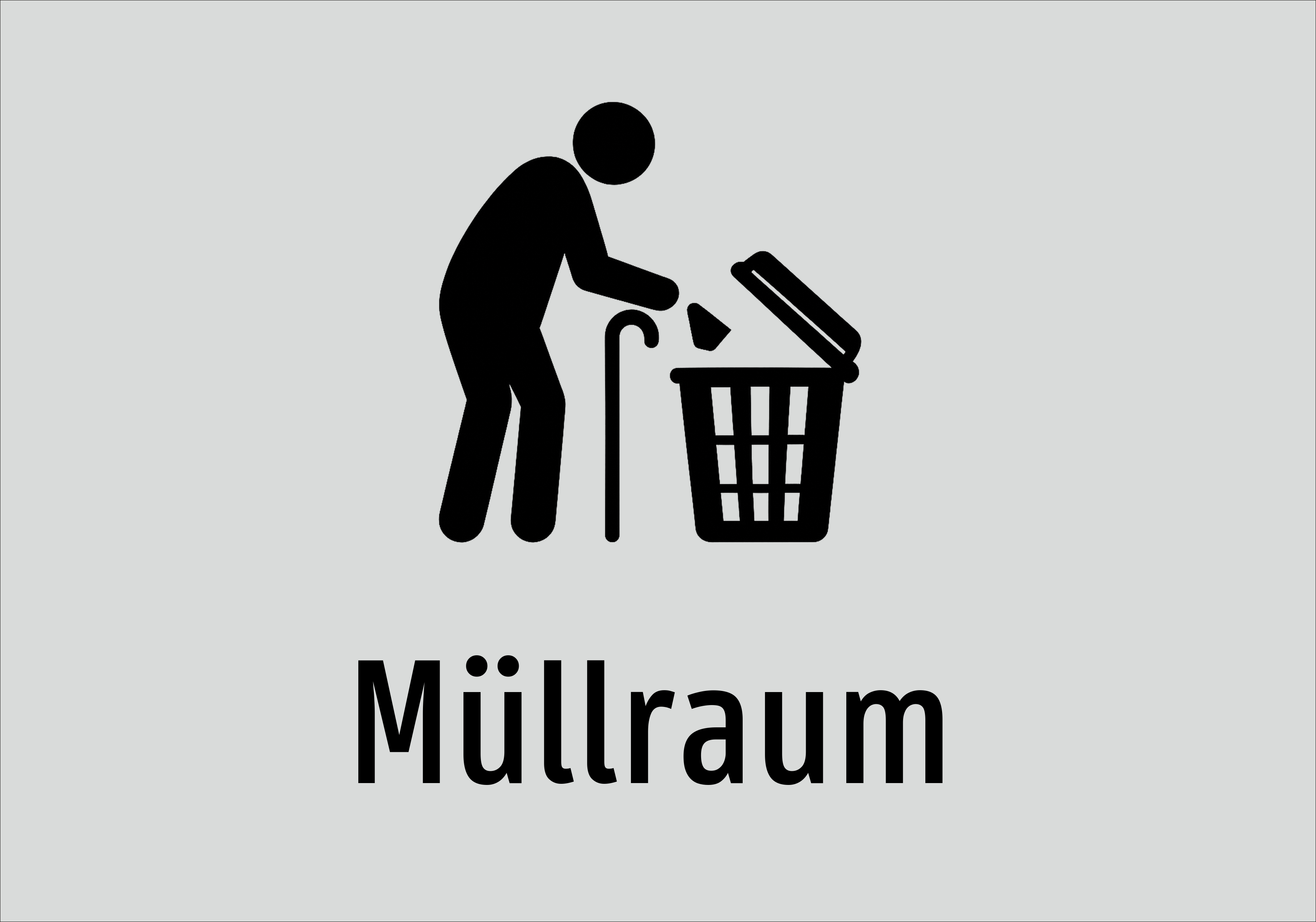 Müllraum - Schild
