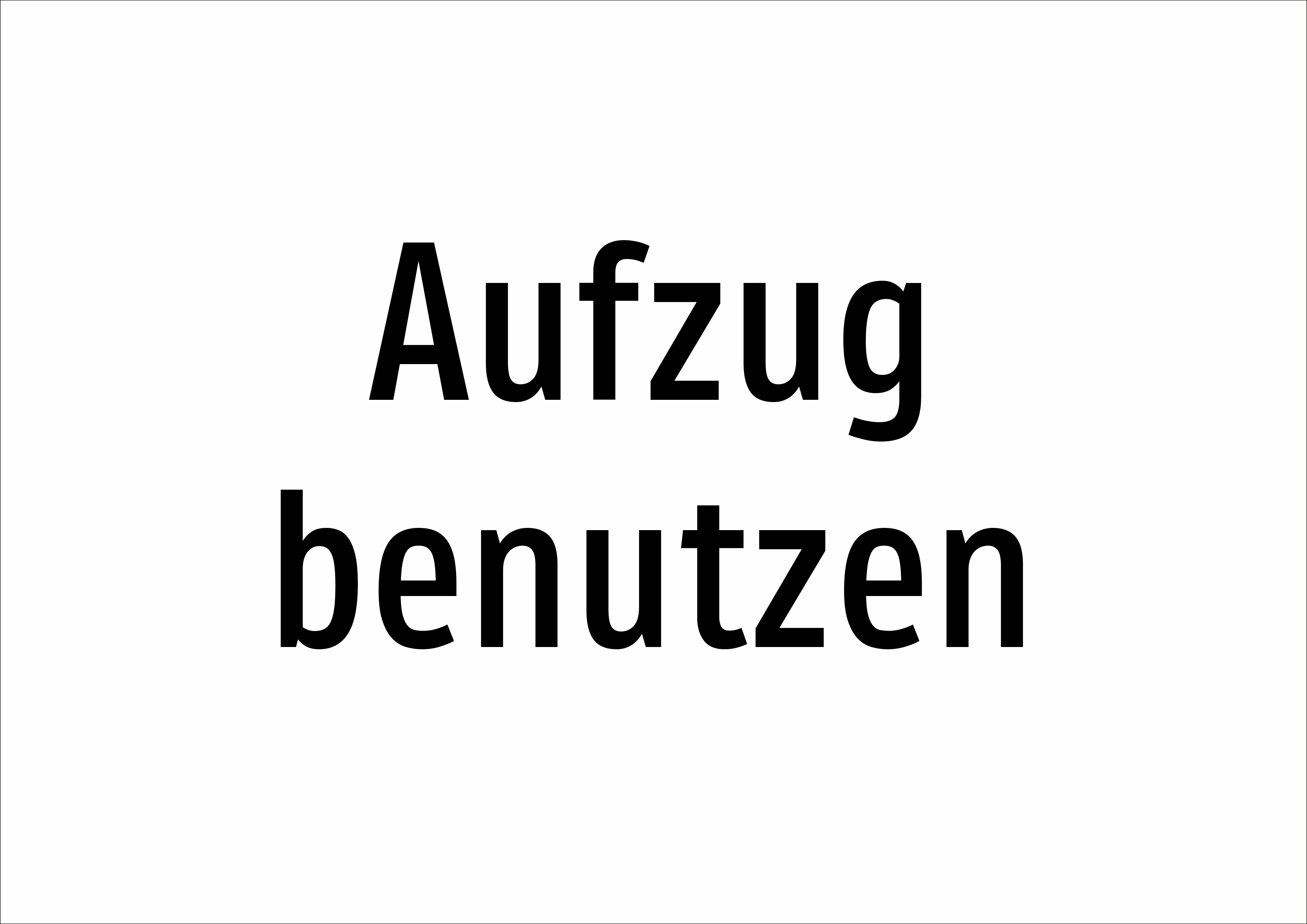 Aufzug benutzen - Schild - Produktbild 2