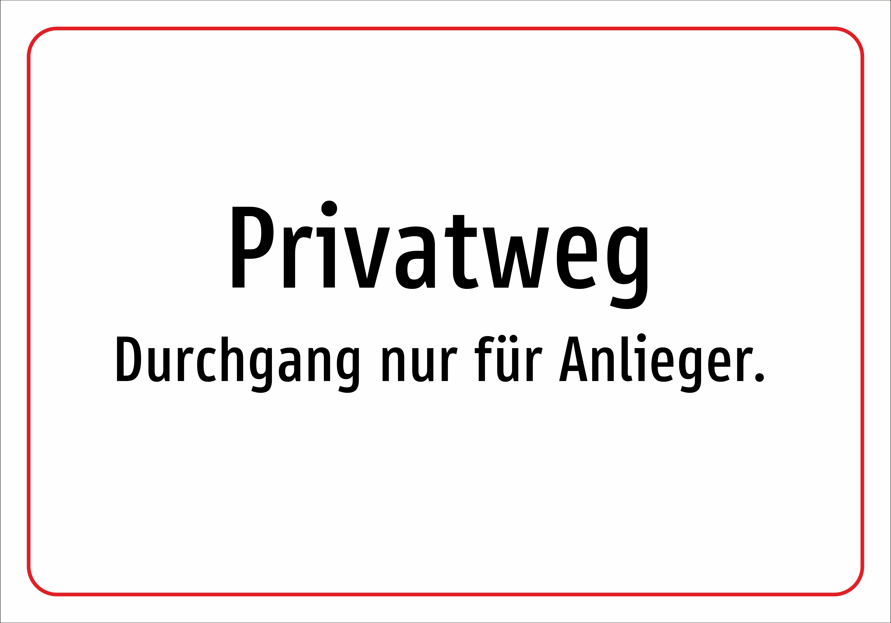 Privatweg - Durchgang nur für Anlieger. - Schild - Produktbild 2