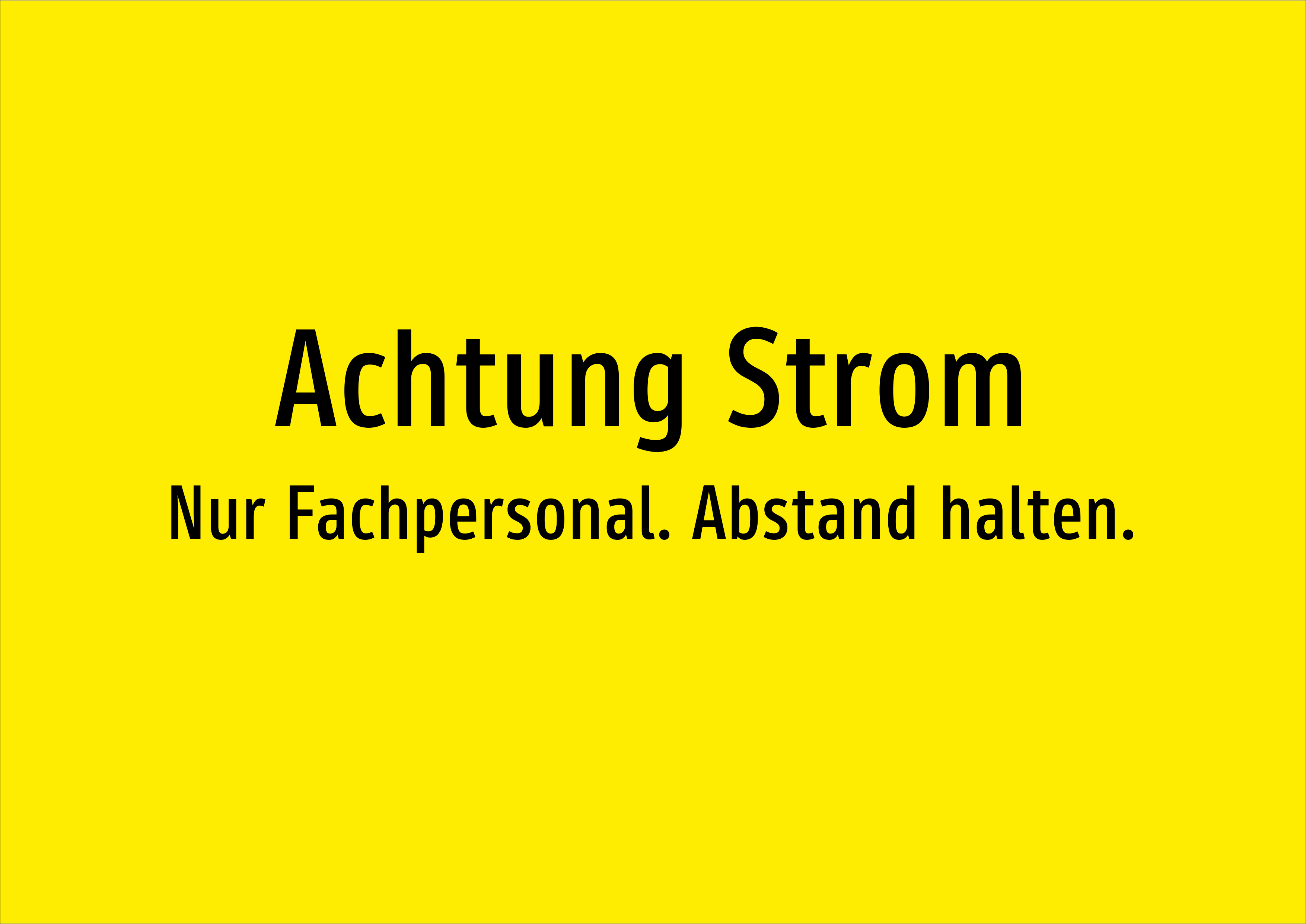 Achtung Strom - Nur Fachpersonal. Abstand halten. - Schild - Produktbild 2