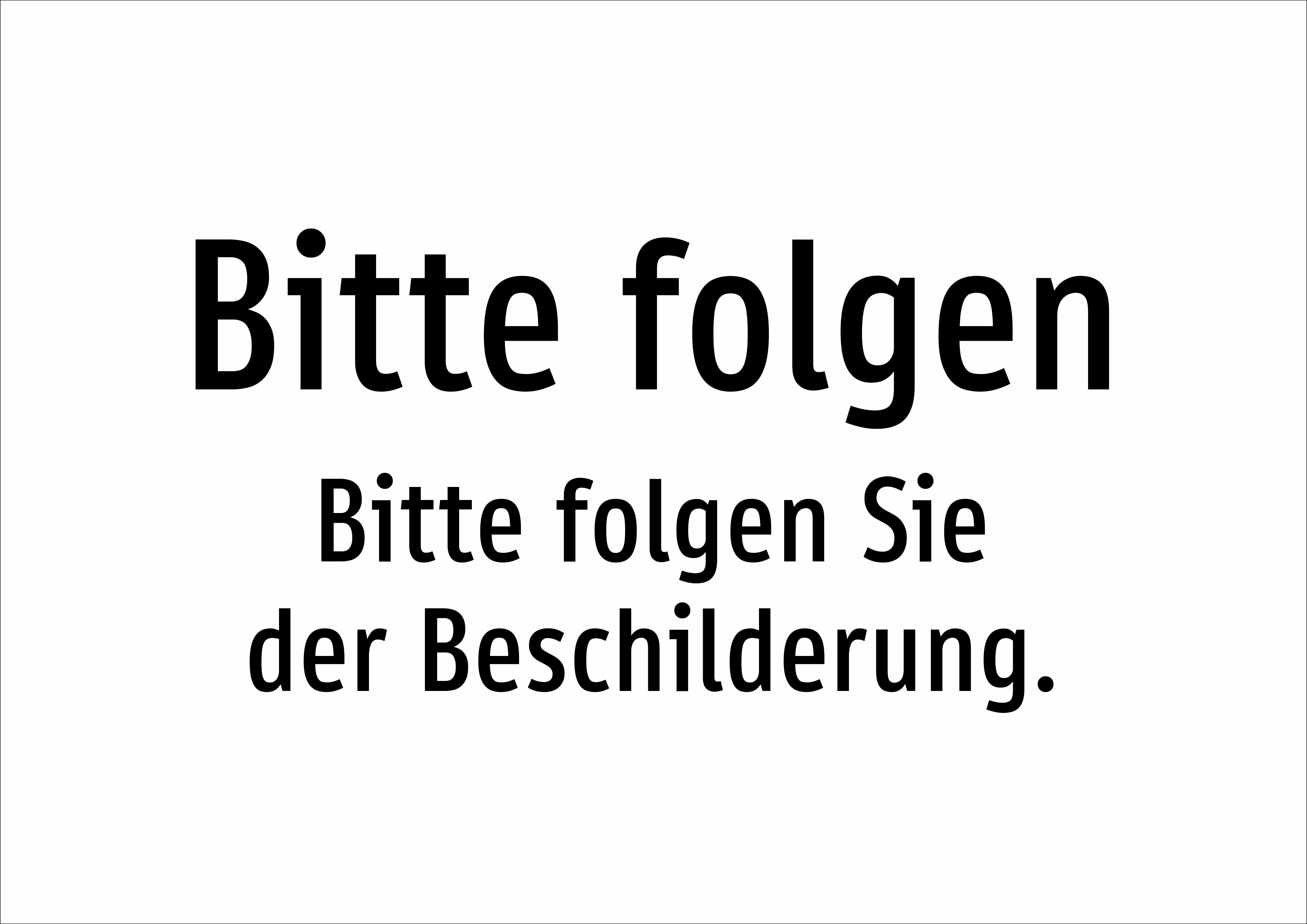 Bitte folgen - Bitte folgen Sie der Beschilderung. - Schild - Produktbild 2