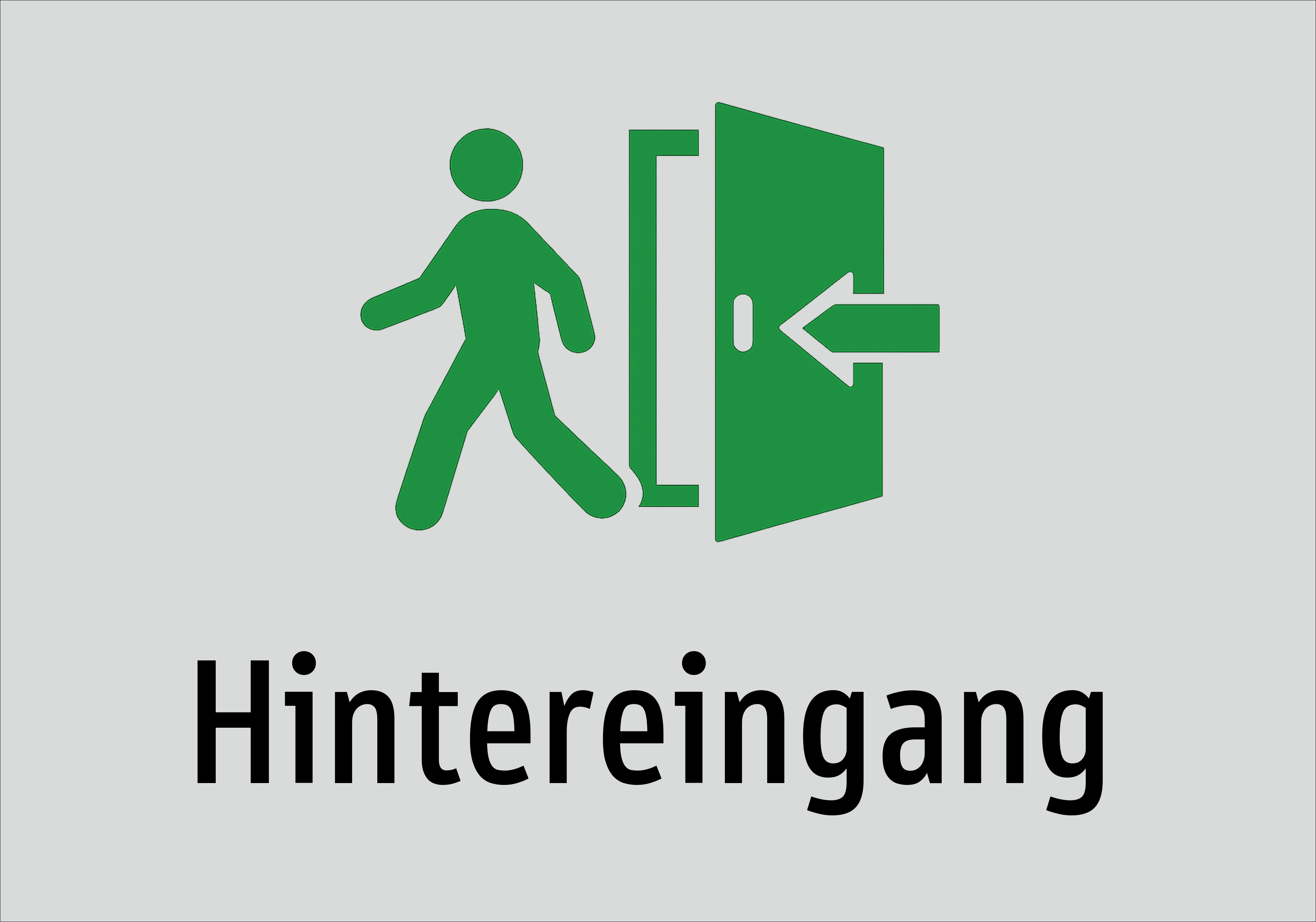 Hintereingang - Schild