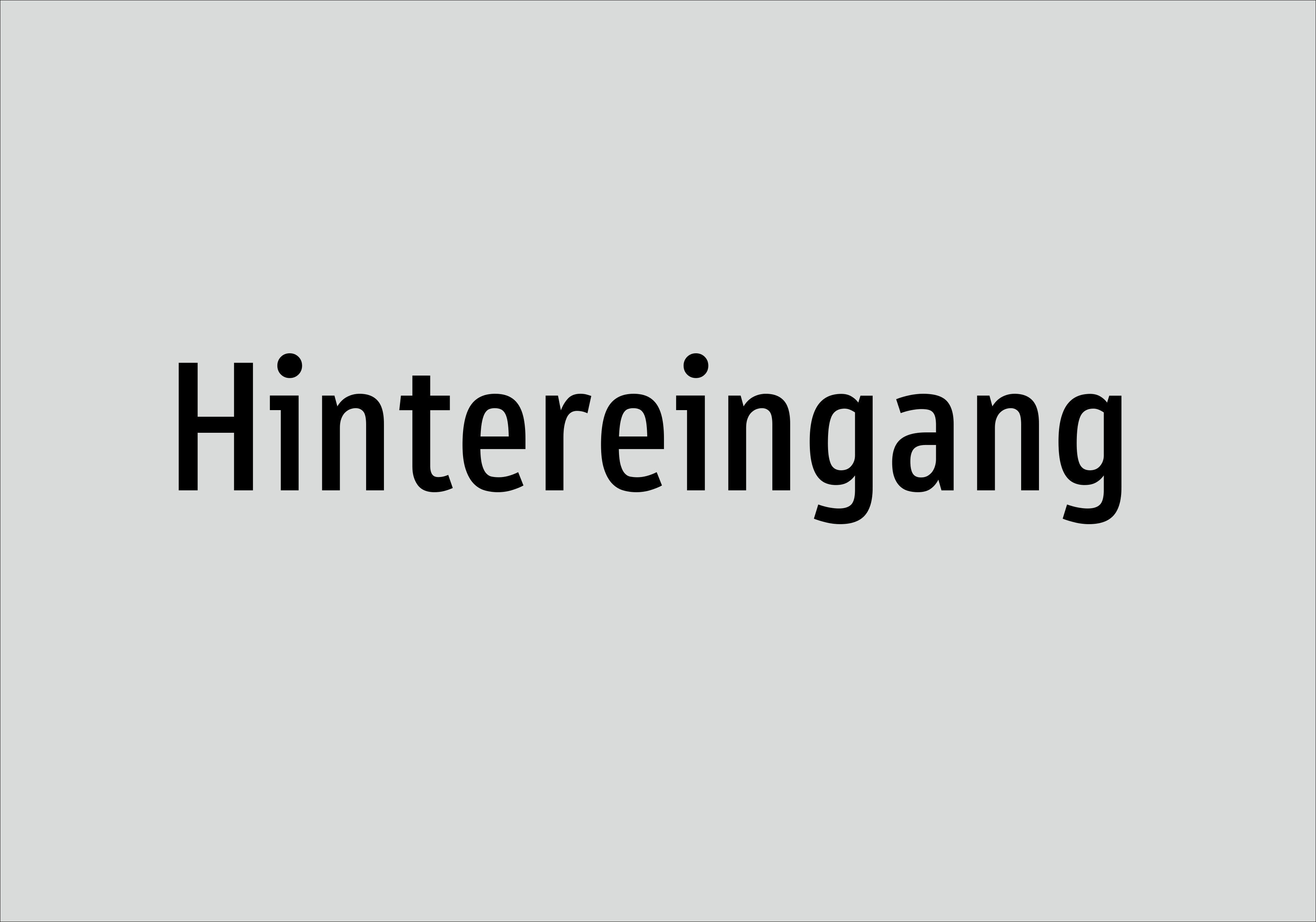 Hintereingang - Schild - Produktbild 2