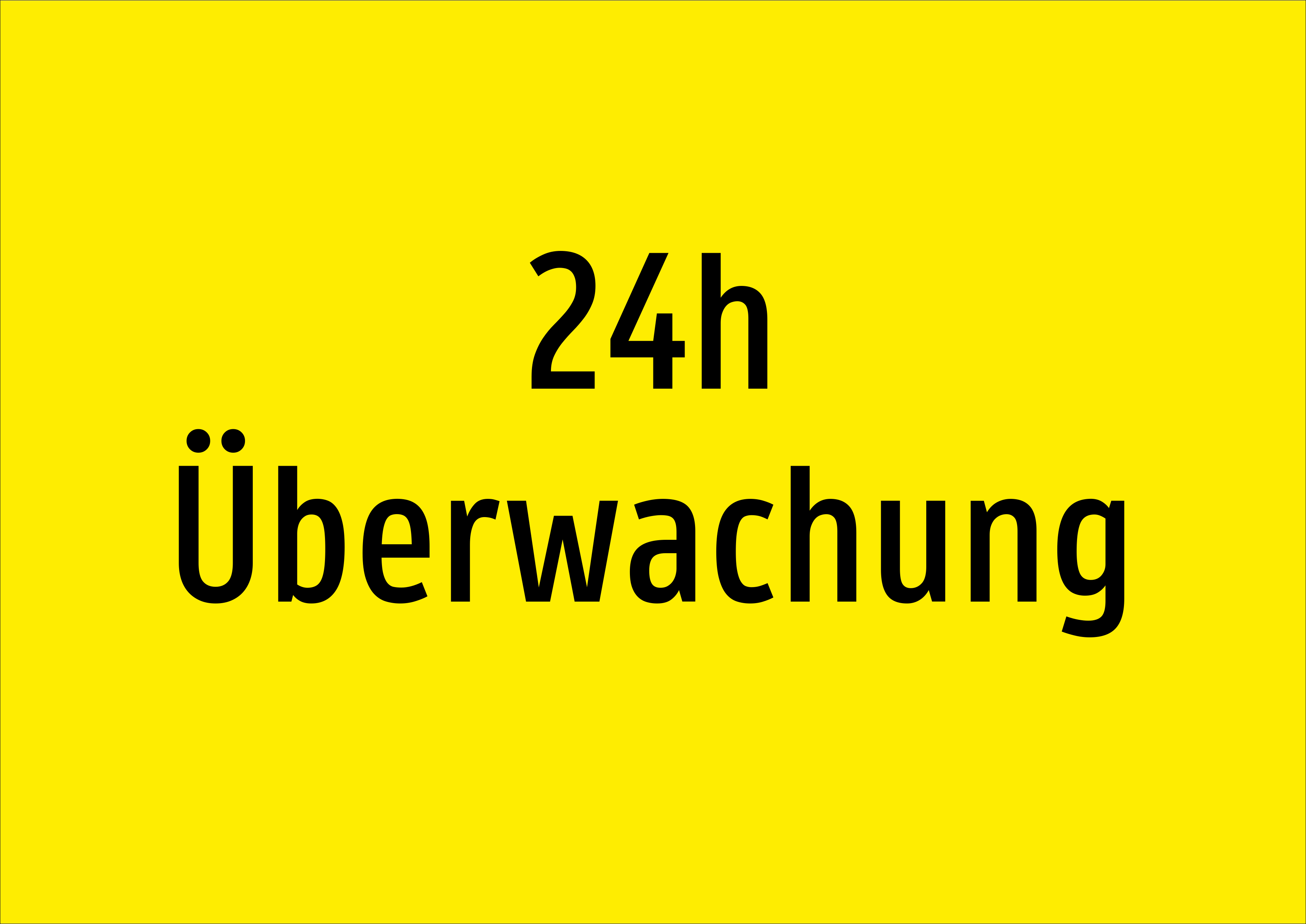 24h Überwachung - Schild - Produktbild 2