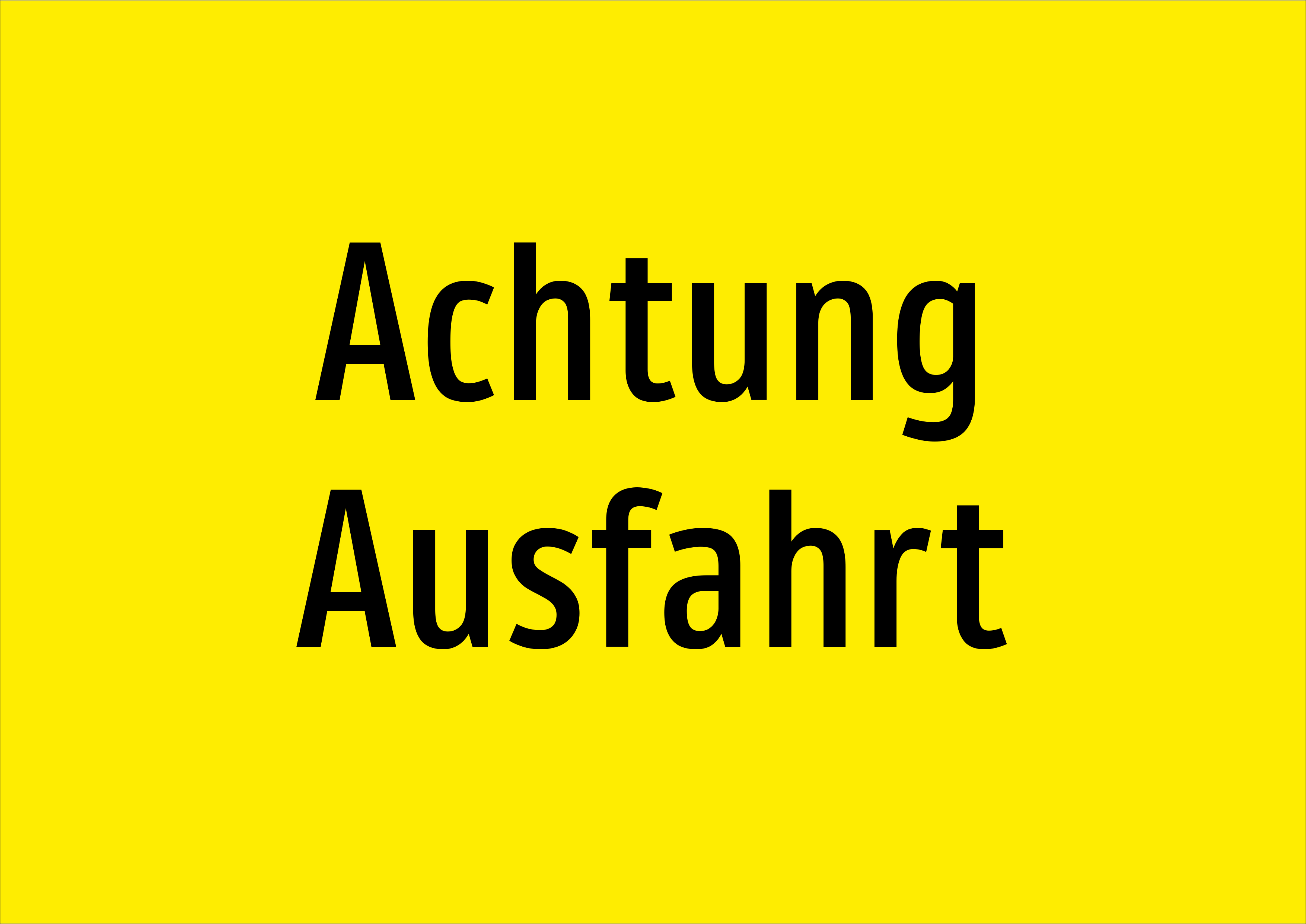 Achtung Ausfahrt - Schild - Produktbild 2