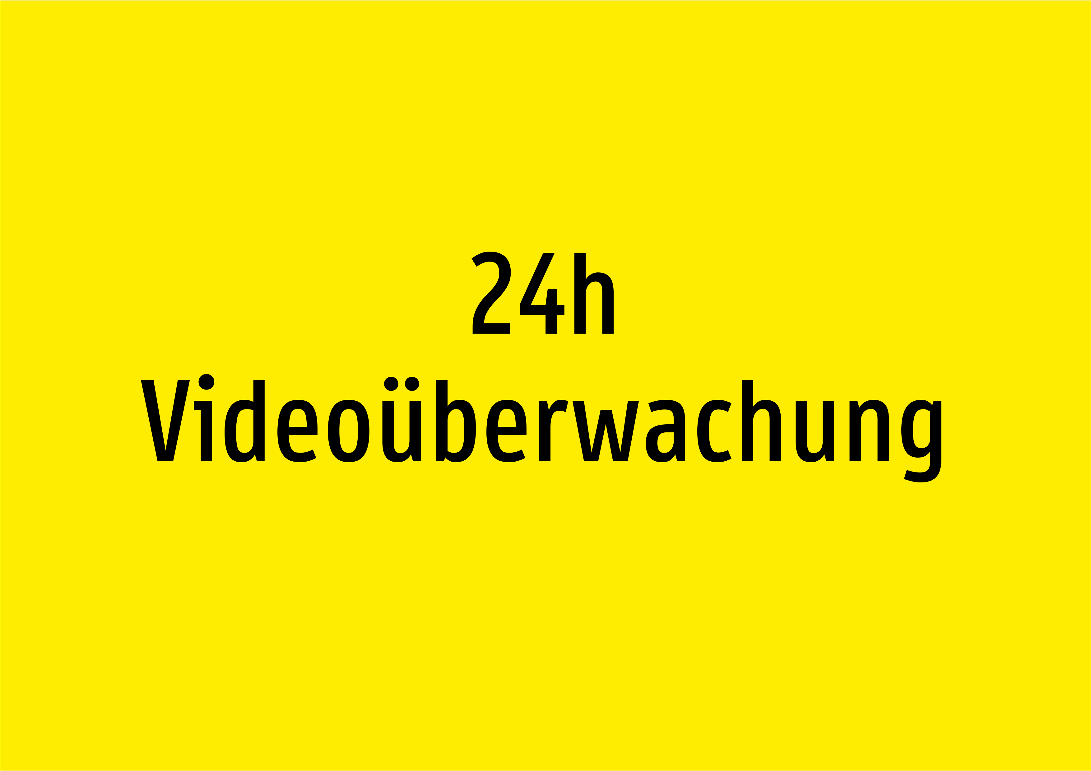 24h Videoüberwachung - Schild - Produktbild 2