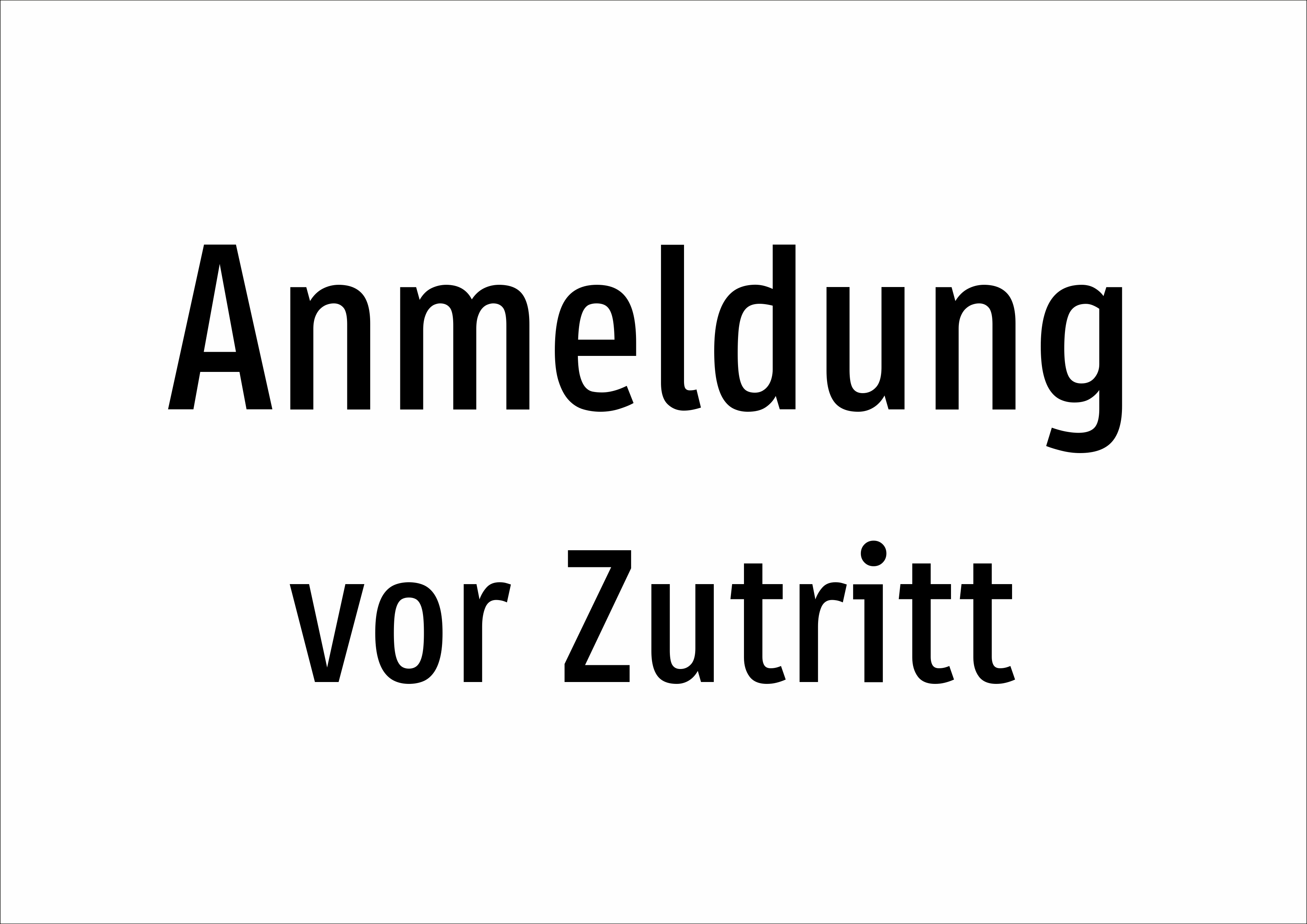 Anmeldung - vor Zutritt - Schild - Produktbild 2