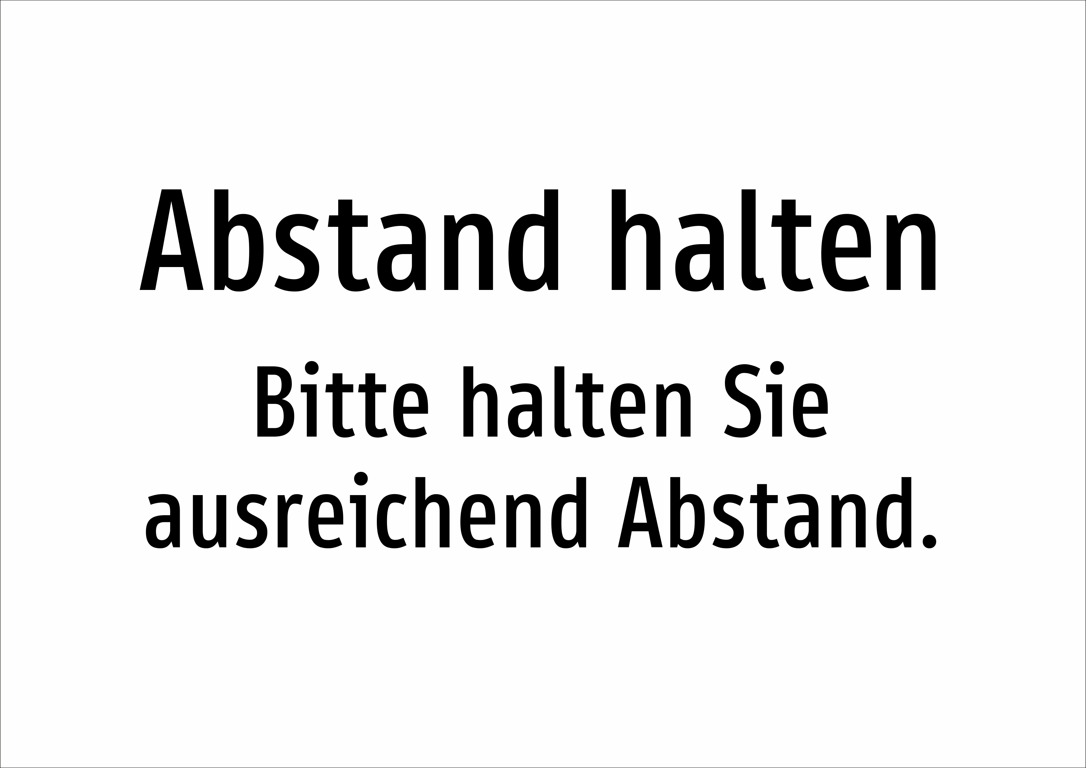 Abstand halten - Bitte halten Sie ausreichend Abstand. - Schild - Produktbild 2