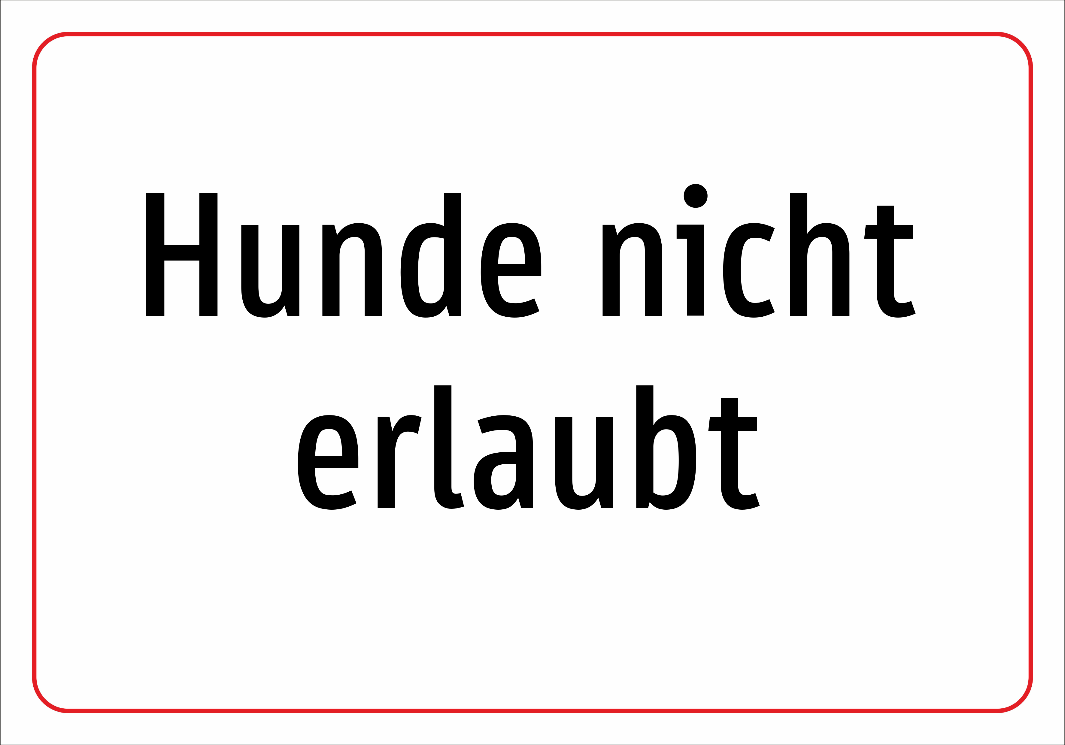 Hunde nicht erlaubt - Schild - Produktbild 2