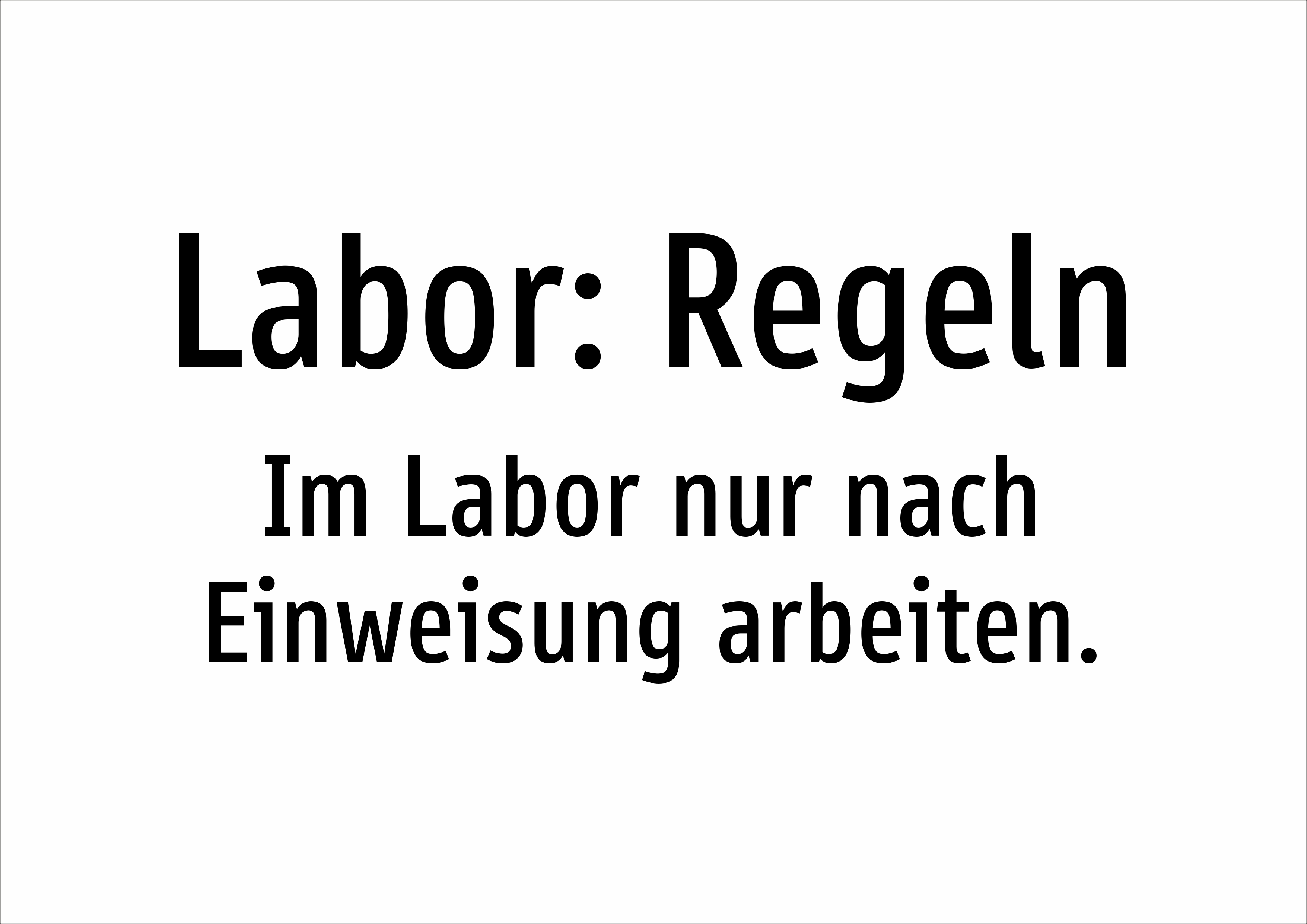 Labor: Regeln - Im Labor nur nach Einweisung arbeiten. - Schild - Produktbild 2