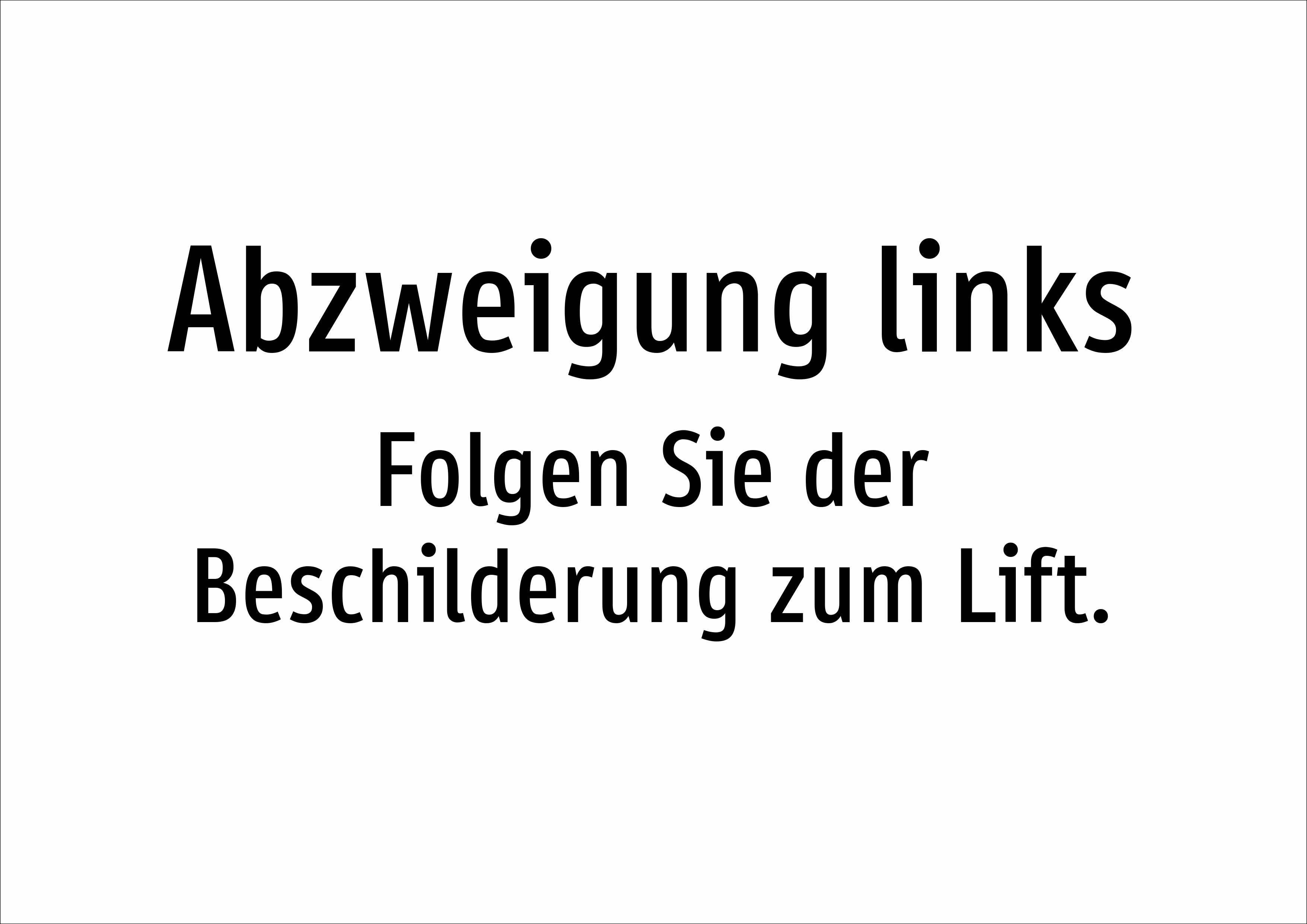 Abzweigung links - Folgen Sie der Beschilderung zum Lift. - Schild - Produktbild 2