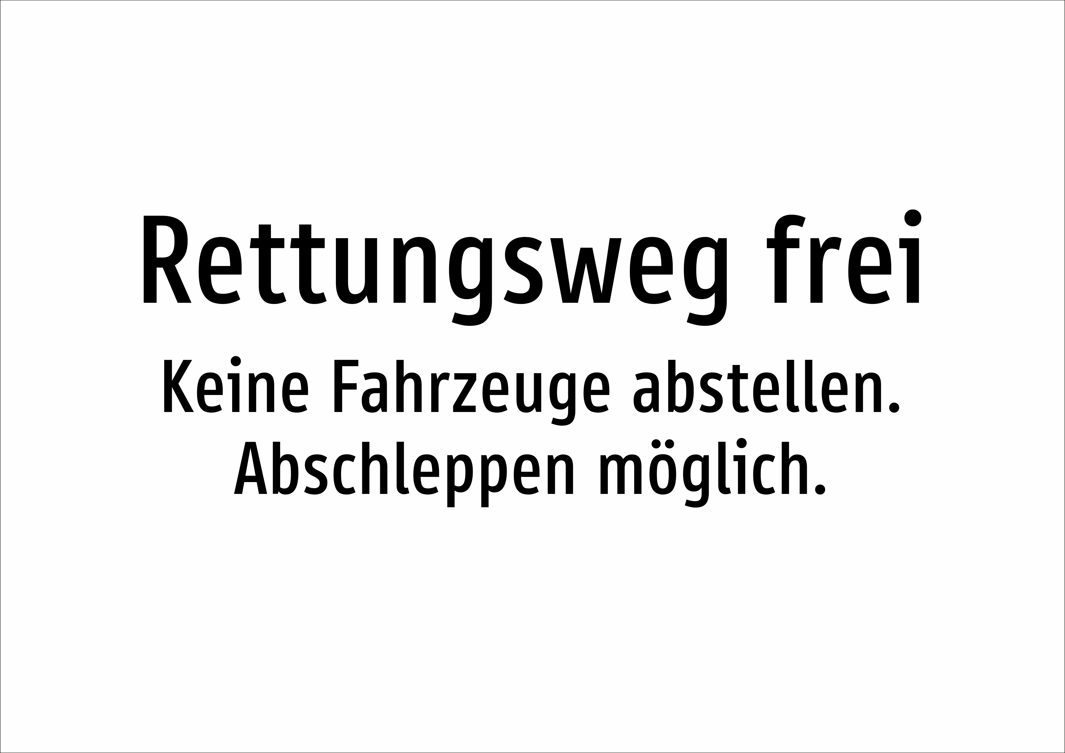 Rettungsweg frei - Keine Fahrzeuge abstellen. Abschleppen möglich. - Schild - Produktbild 2