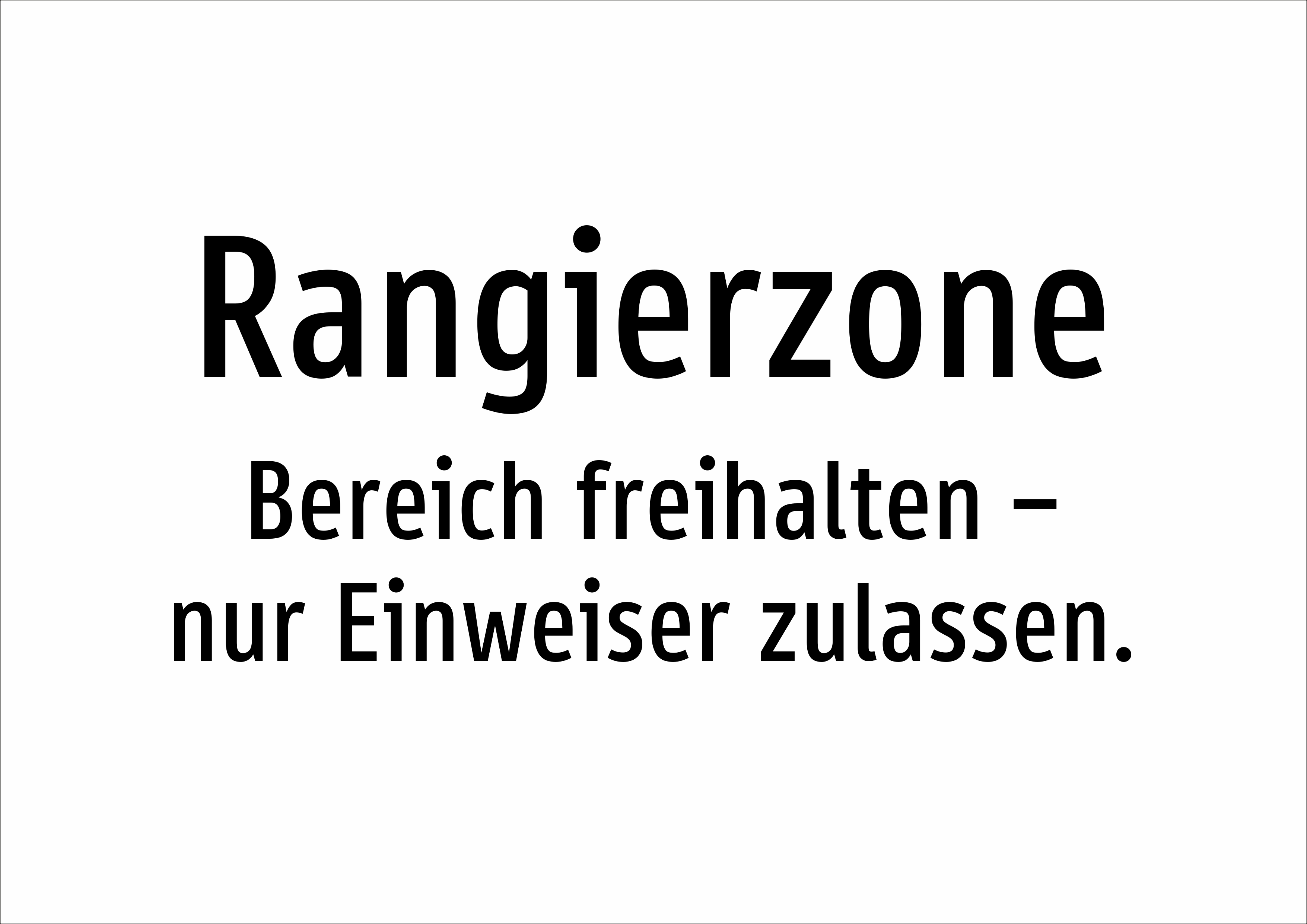 Rangierzone - Bereich freihalten – nur Einweiser zulassen. - Schild - Produktbild 2