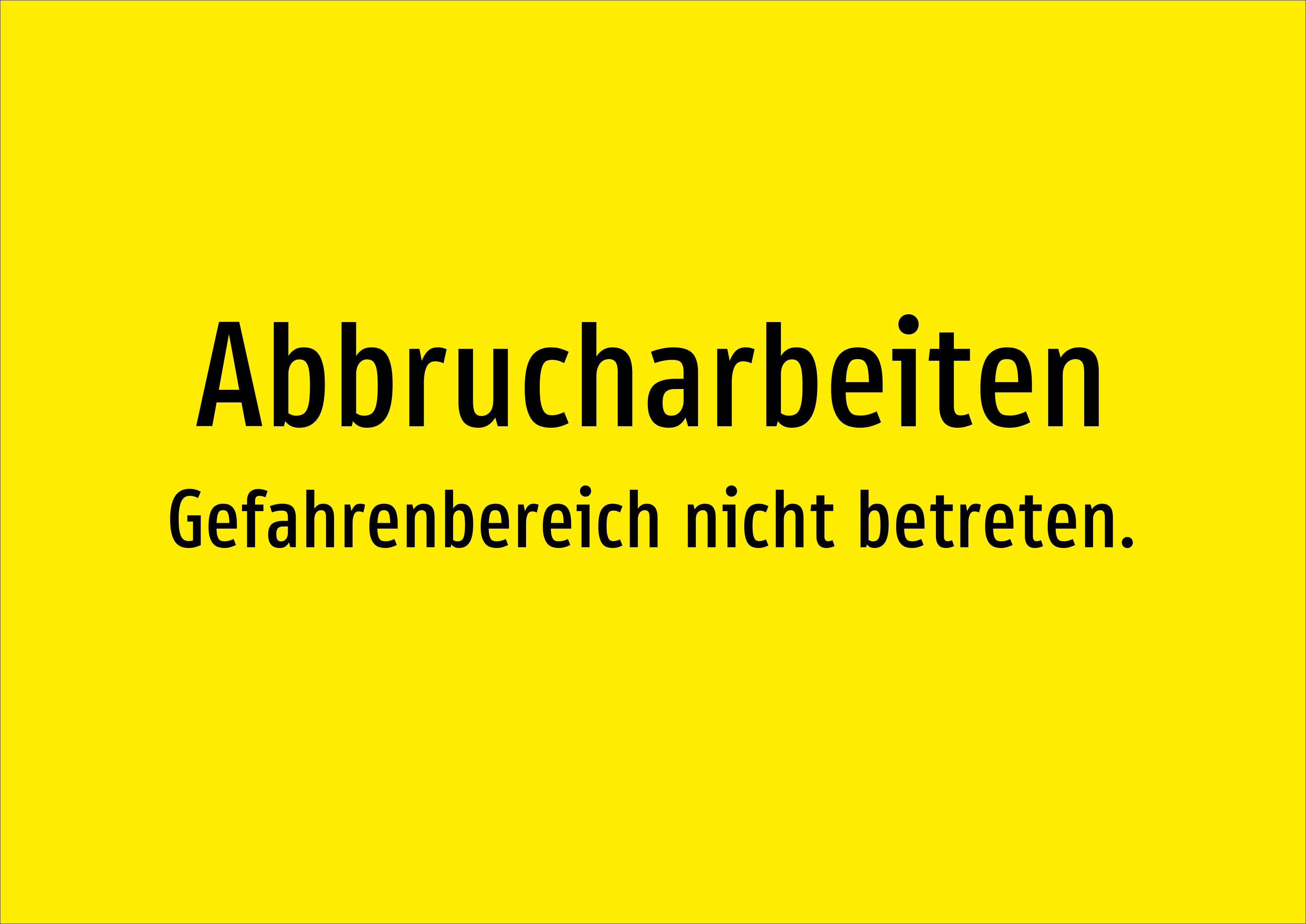 Abbrucharbeiten - Gefahrenbereich nicht betreten. - Schild - Produktbild 2