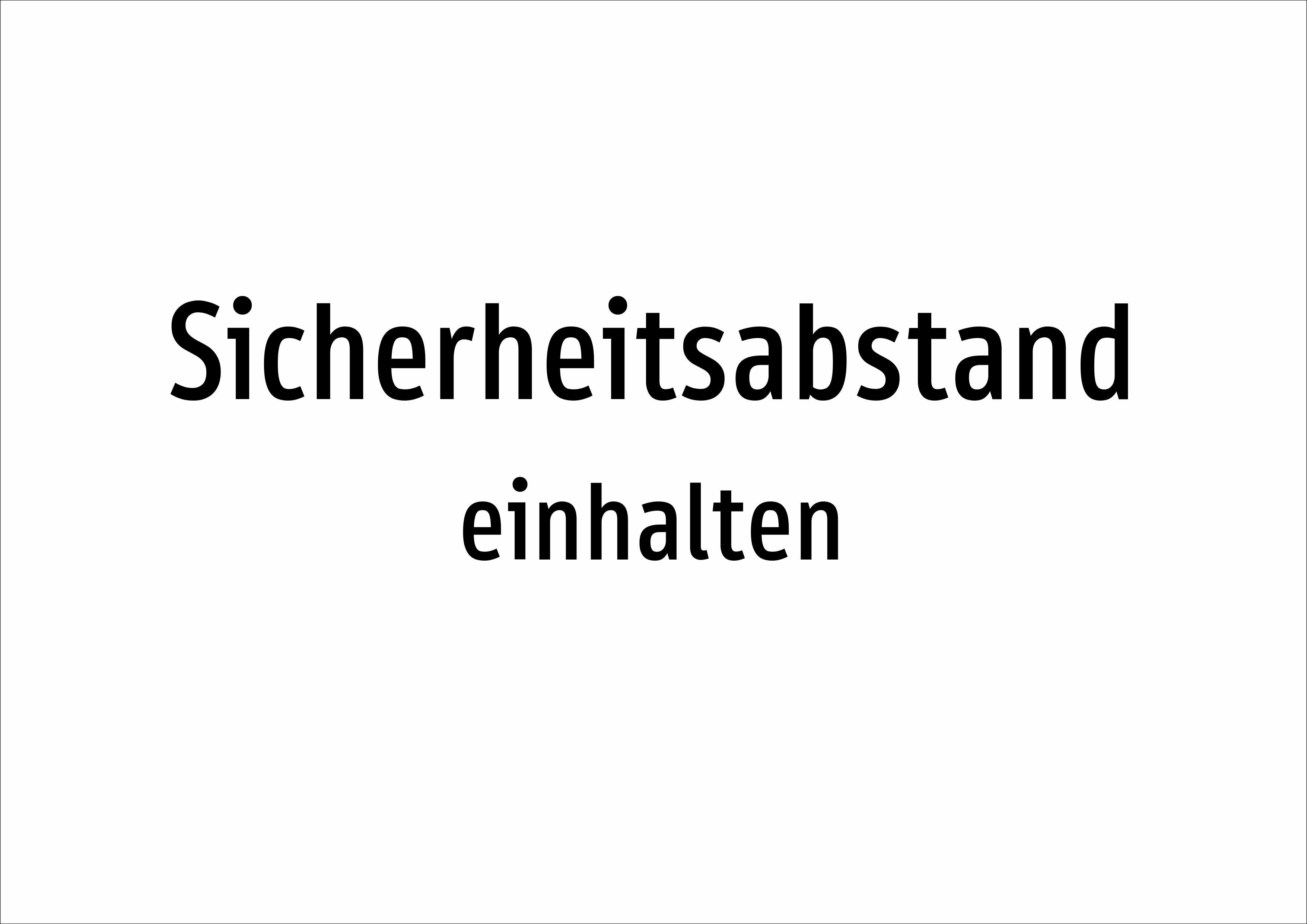 Sicherheitsabstand - einhalten - Schild - Produktbild 2