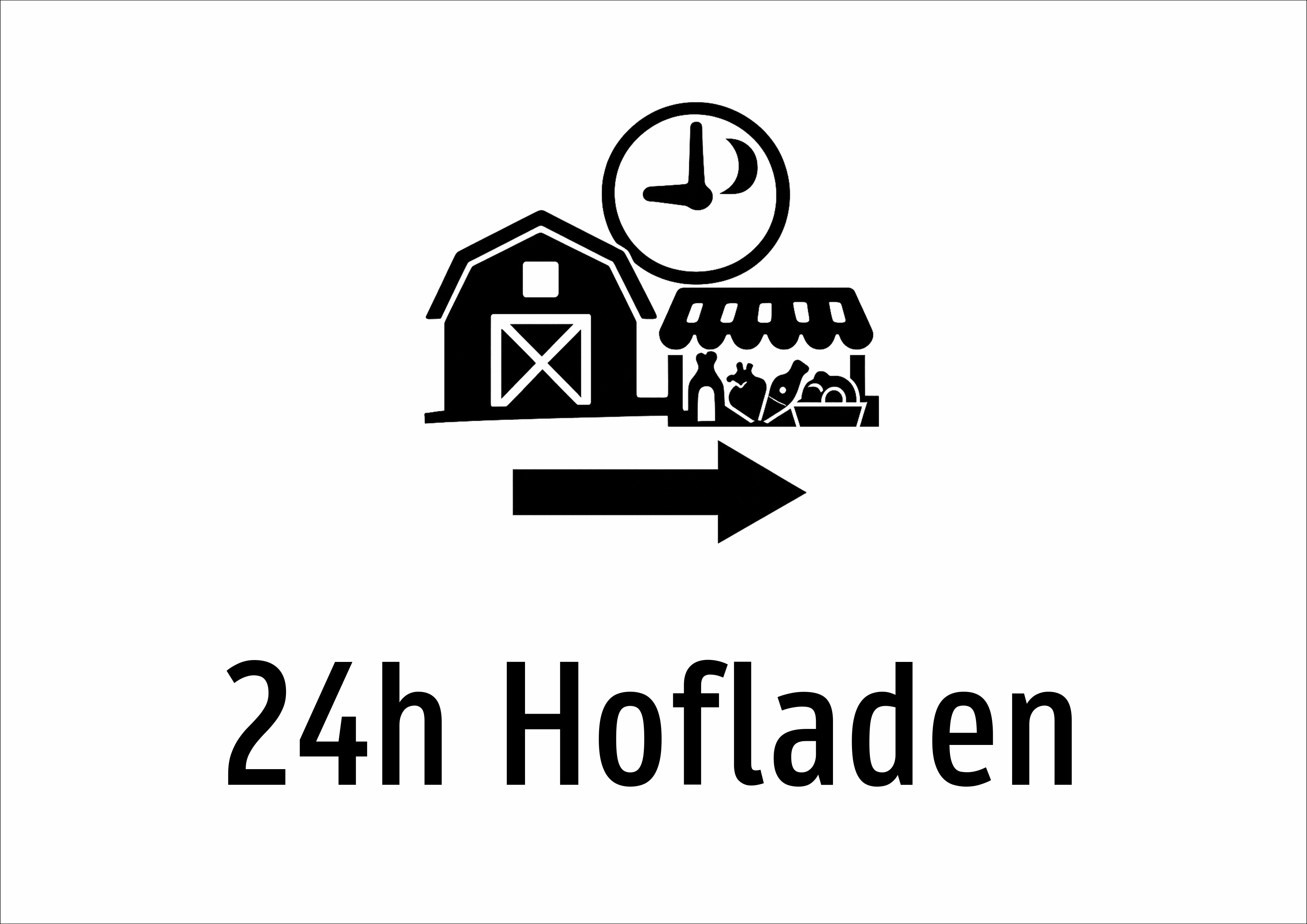 24h Hofladen - Schild