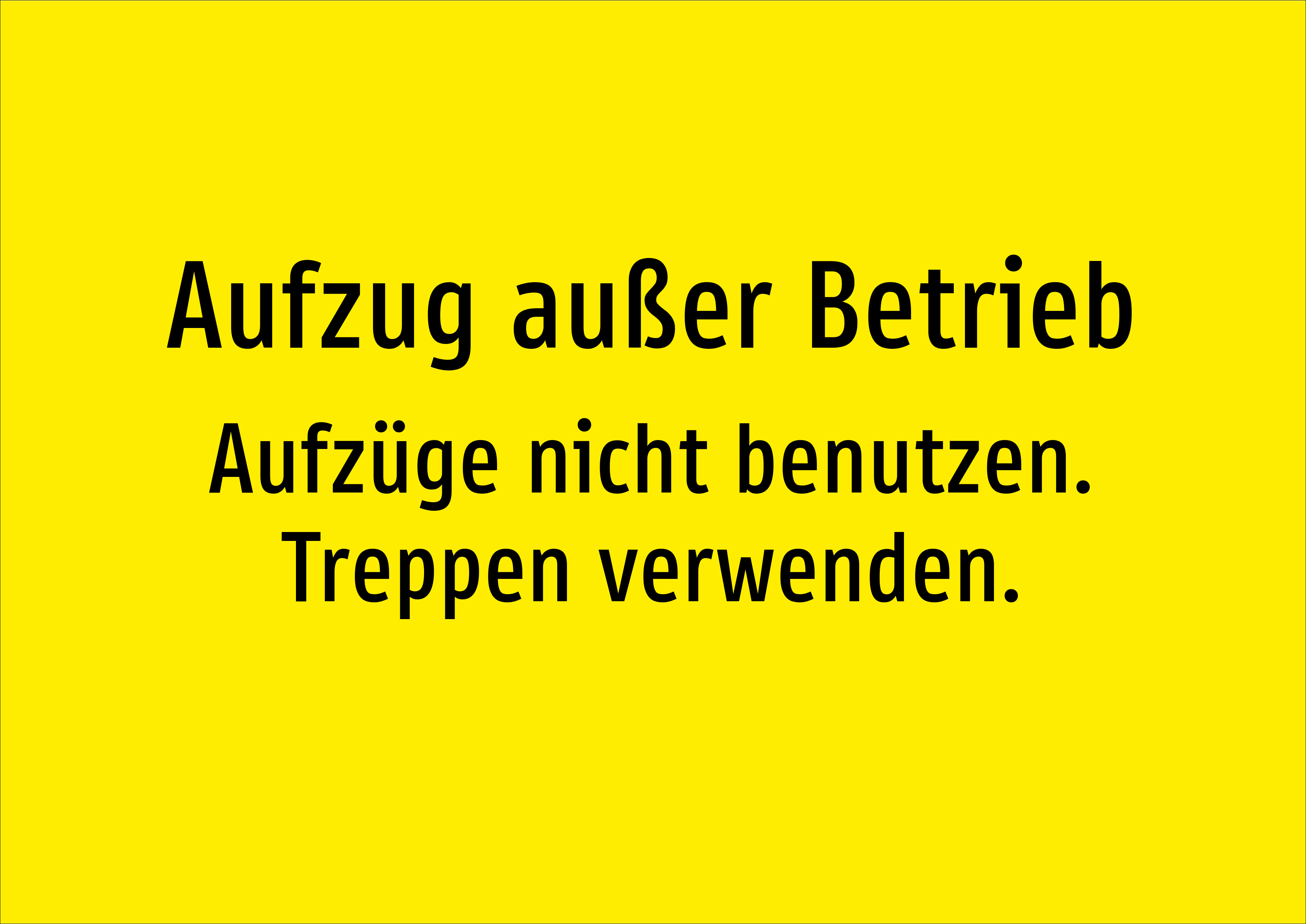 Aufzug außer Betrieb - Aufzüge nicht benutzen. Treppen verwenden. - Schild - Produktbild 2