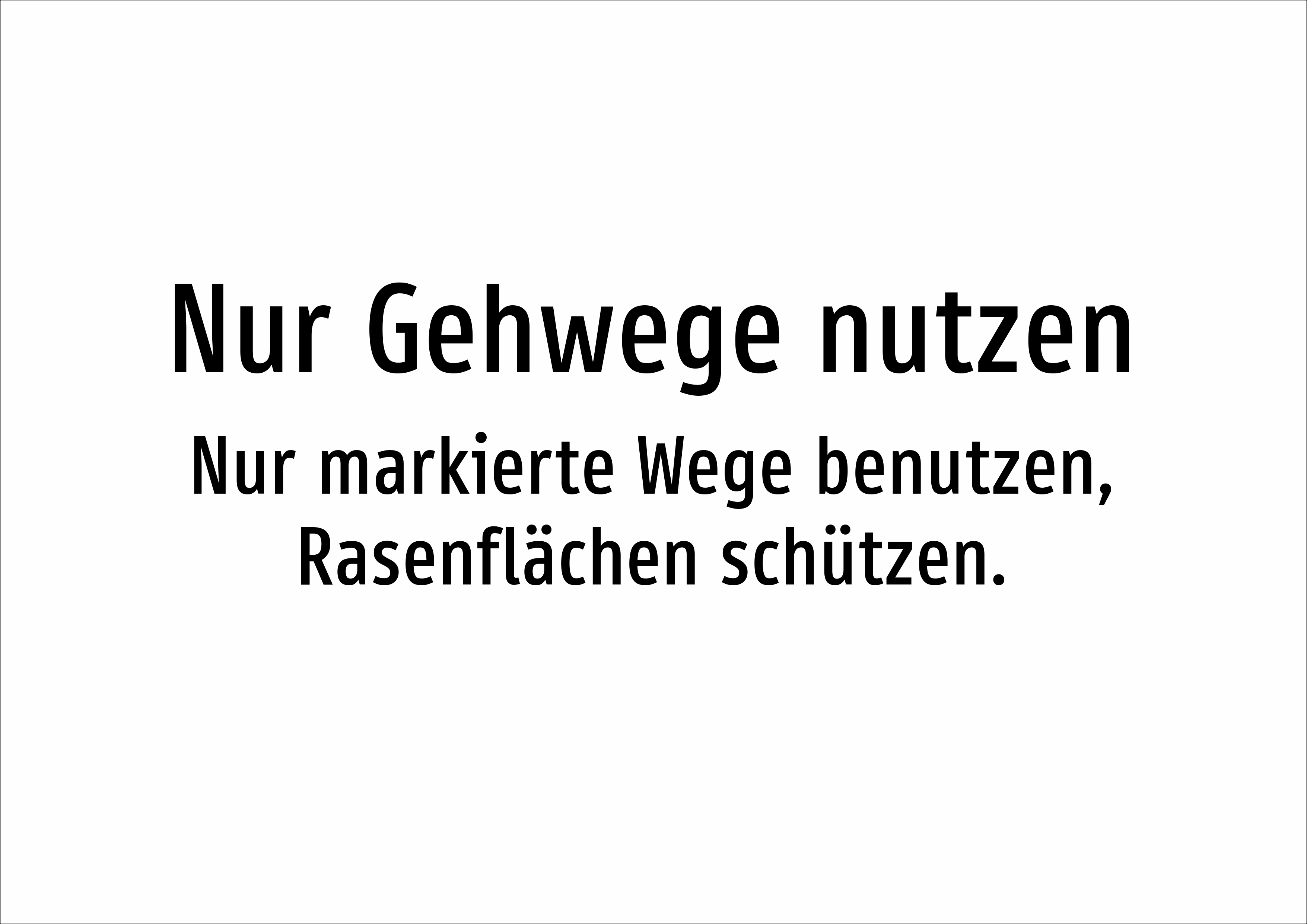 Nur Gehwege nutzen - Nur markierte Wege benutzen, Rasenflächen schützen. - Schild - Produktbild 2