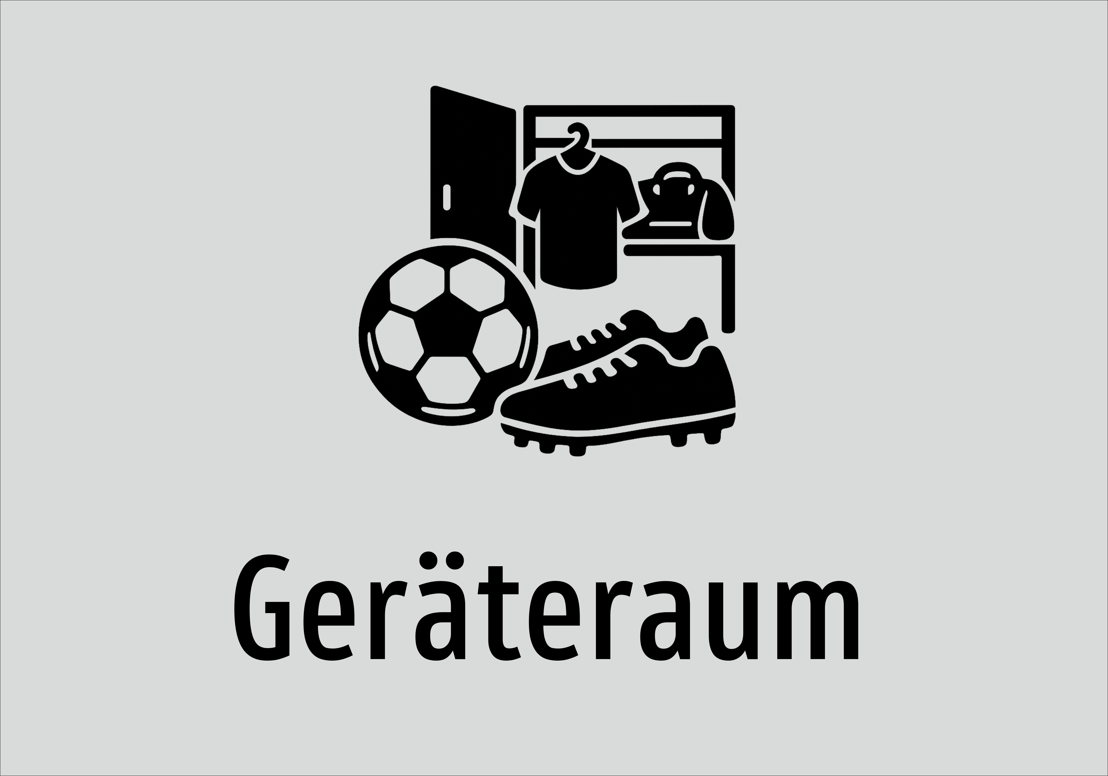 Geräteraum - Schild