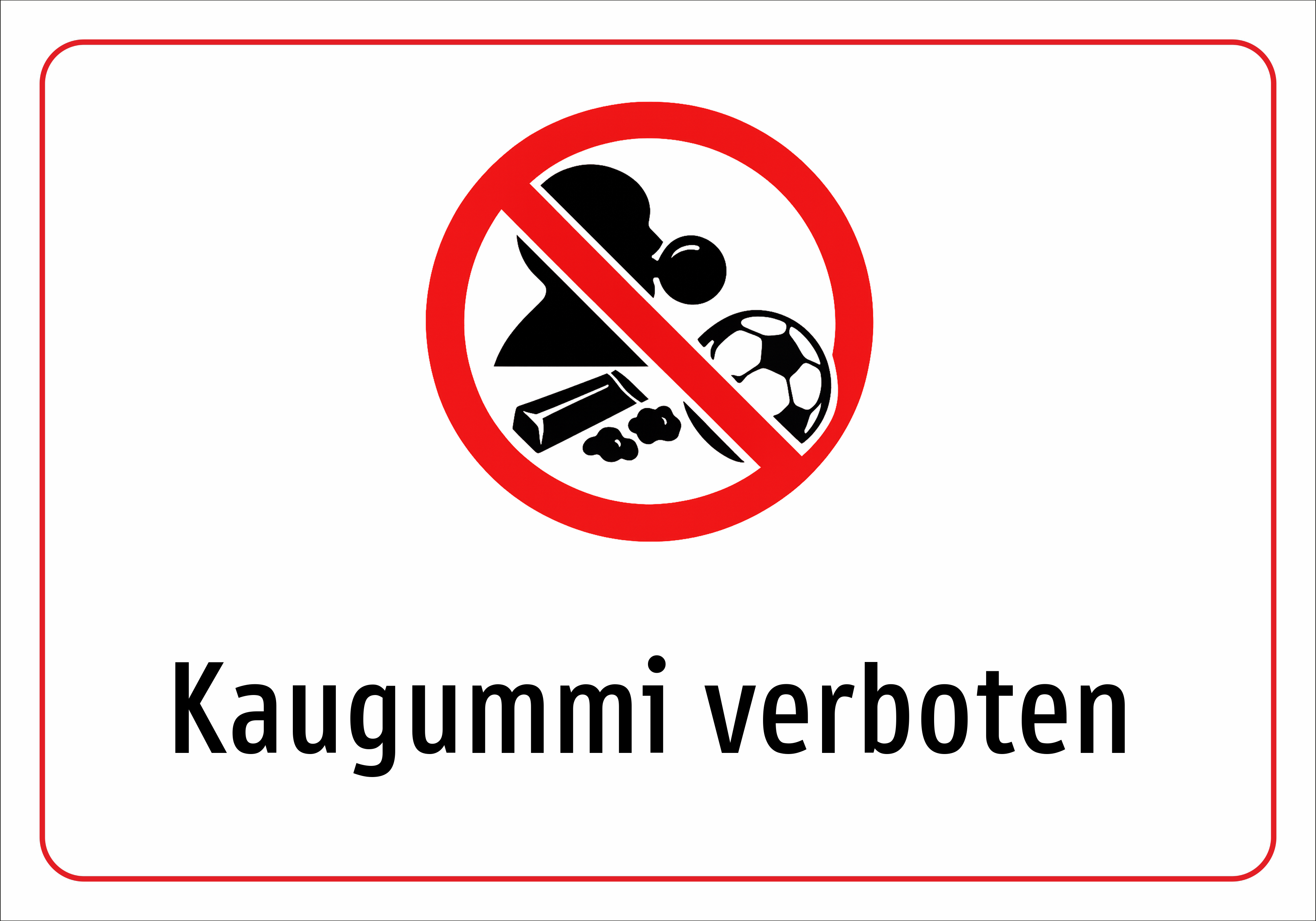 Kaugummi verboten - Schild