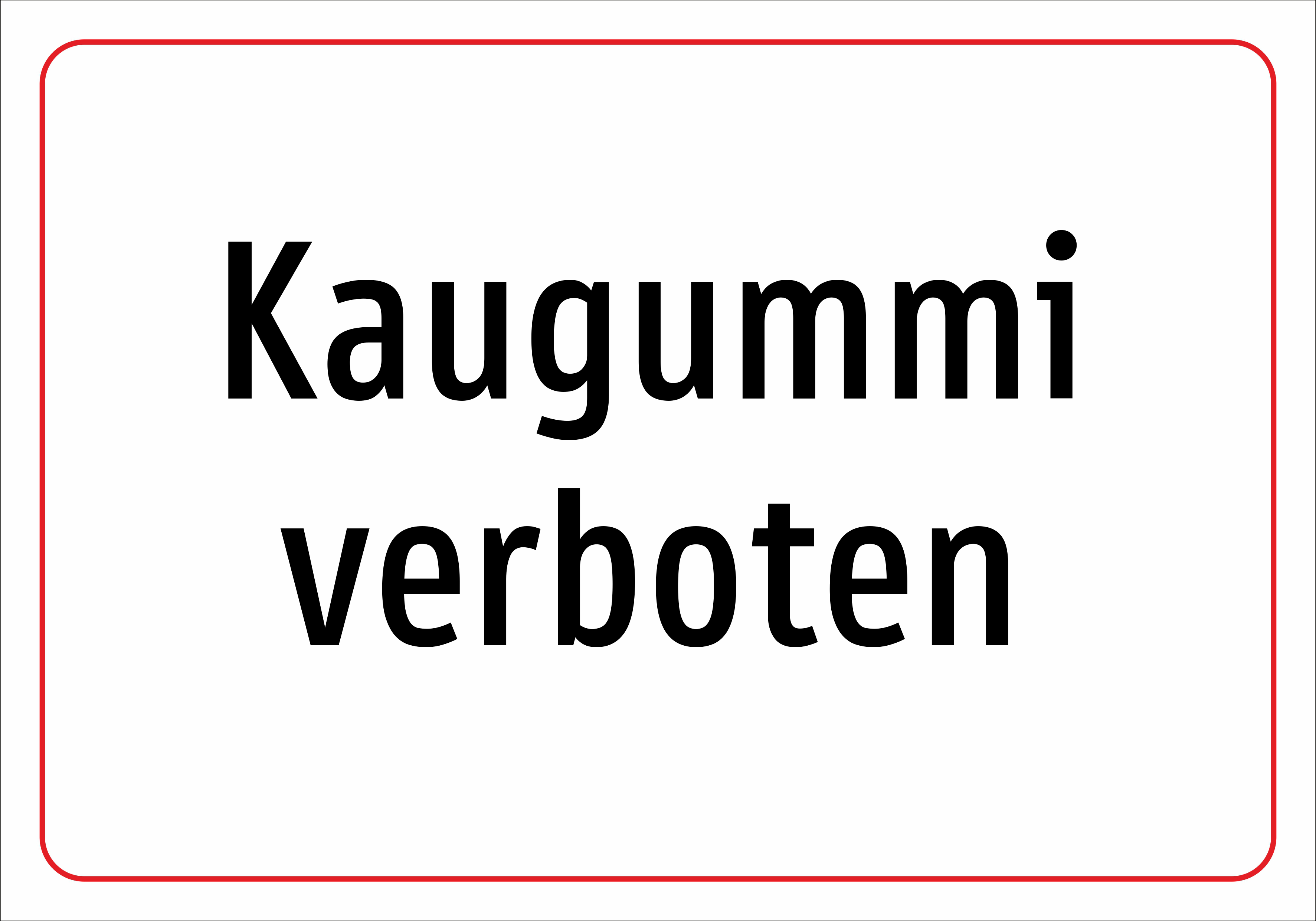 Kaugummi verboten - Schild - Produktbild 2