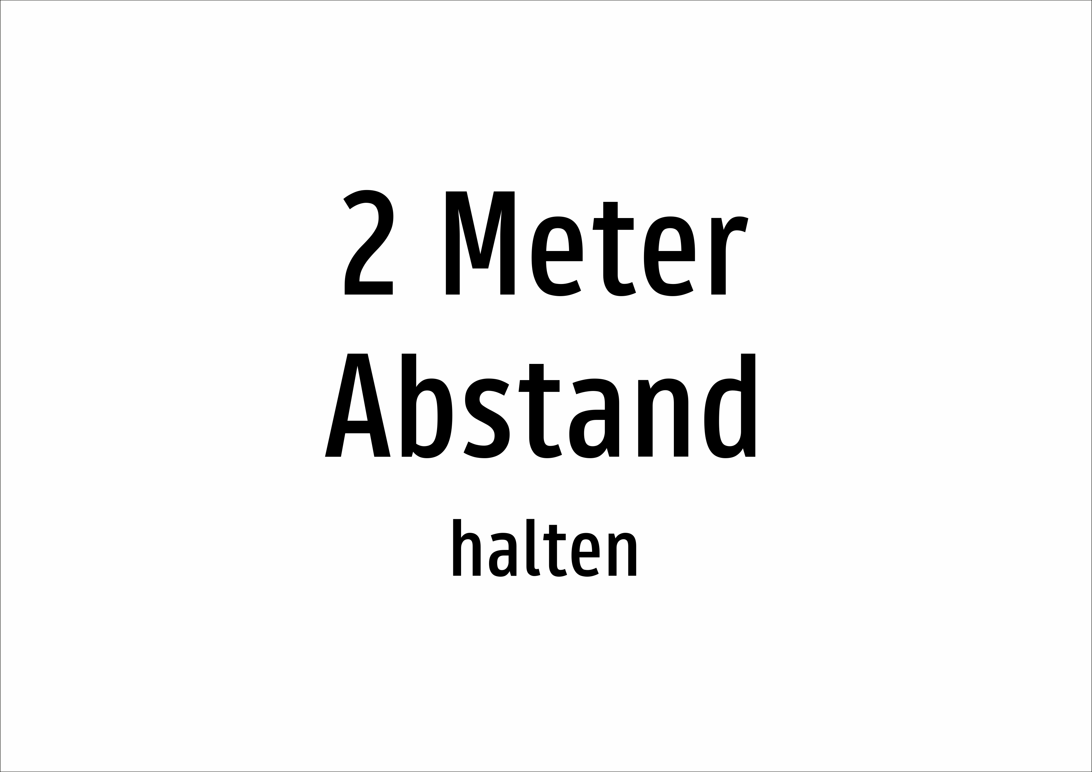 2 Meter Abstand - halten - Schild - Produktbild 2