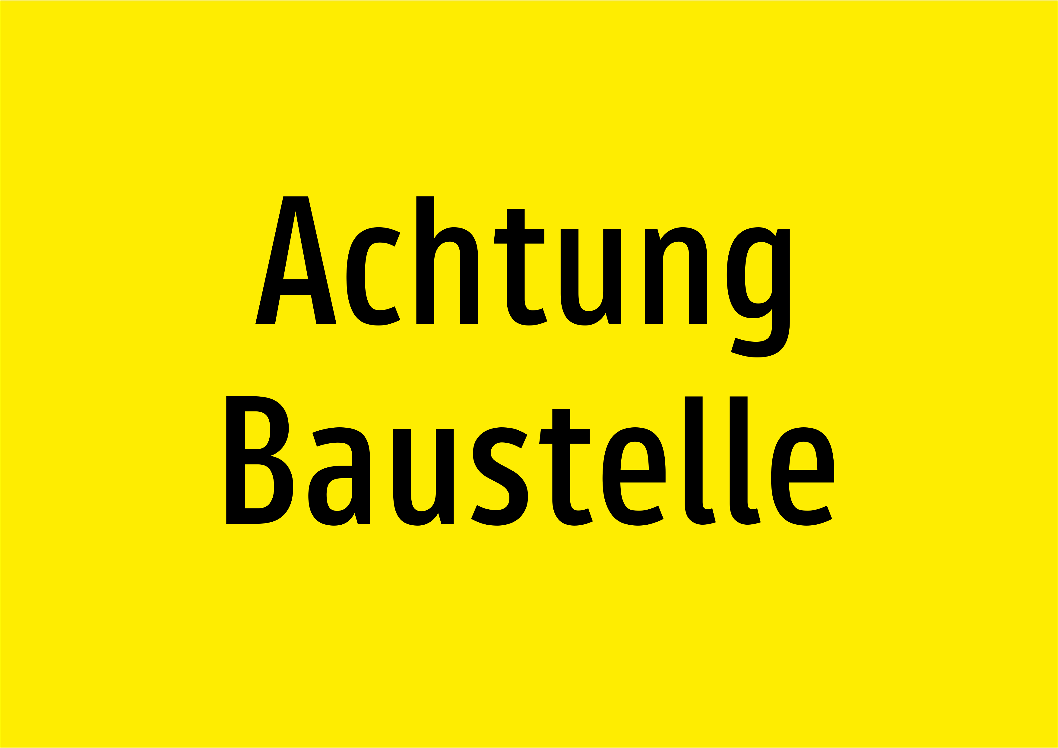 Achtung Baustelle - Schild - Produktbild 2