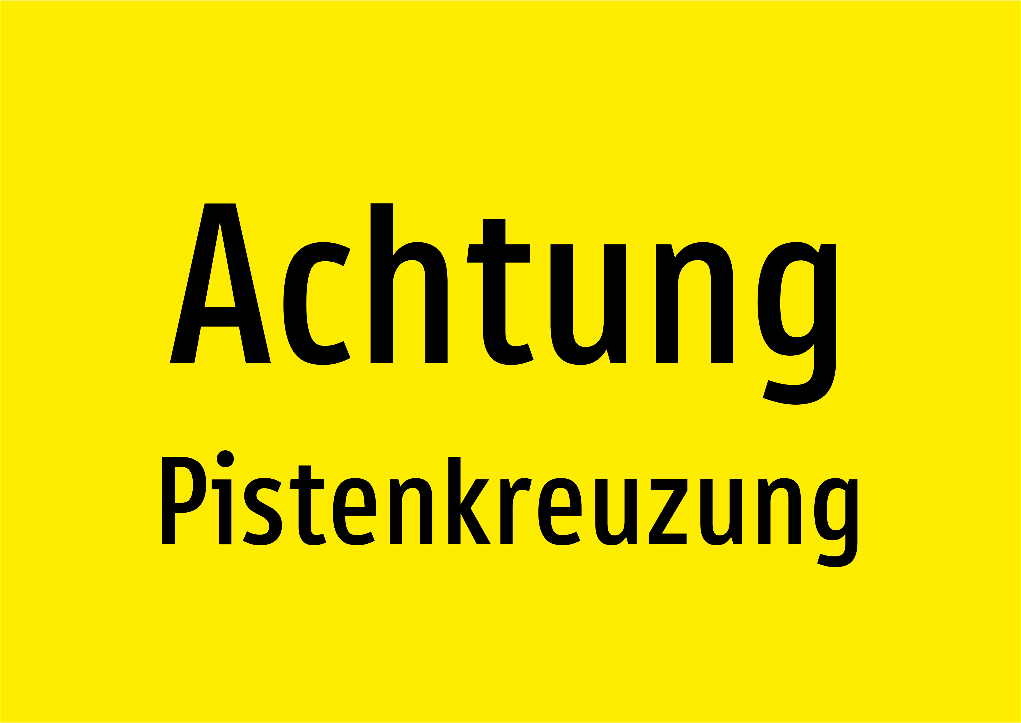 Achtung - Pistenkreuzung - Schild - Produktbild 2