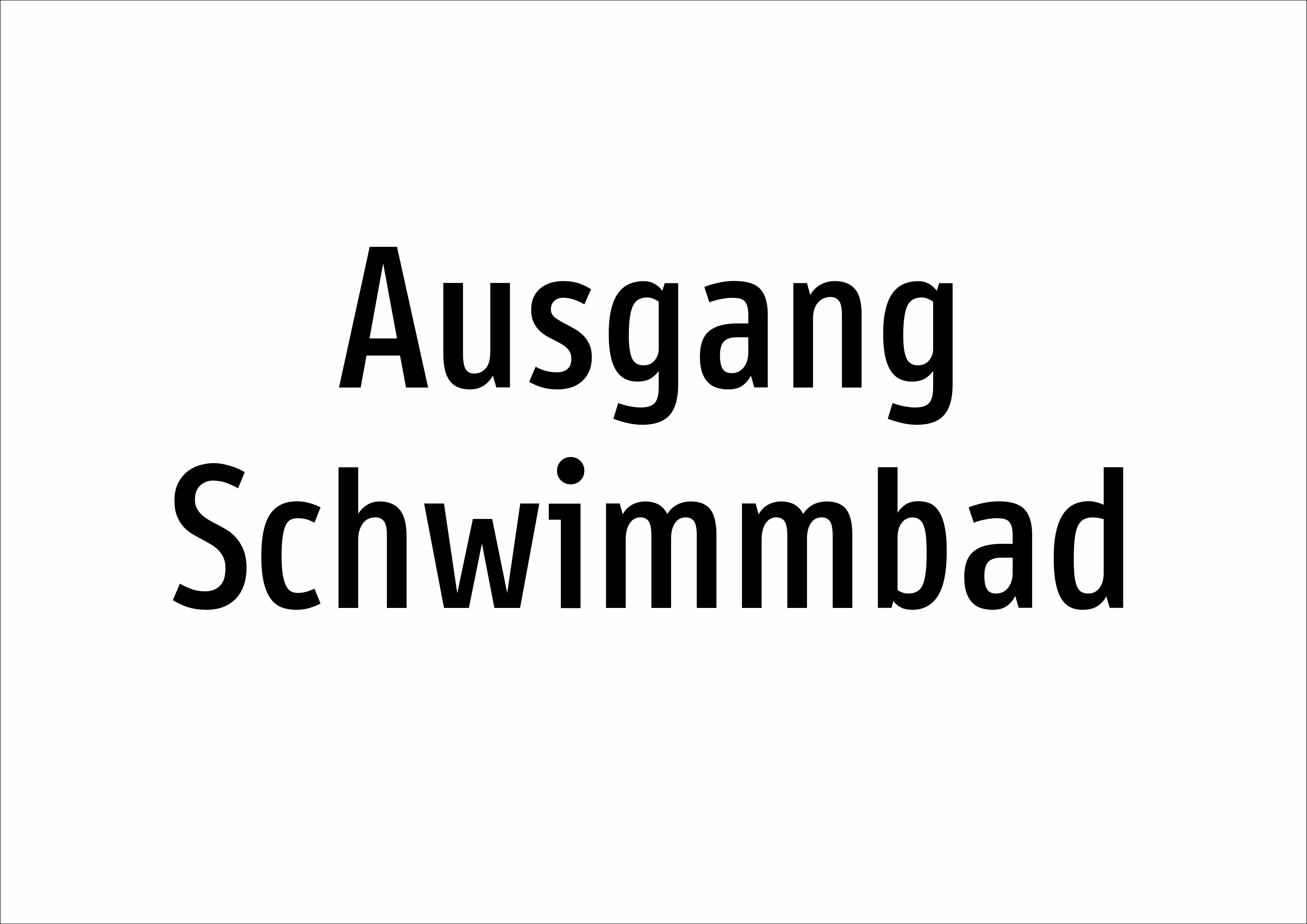 Ausgang Schwimmbad - Schild - Produktbild 2