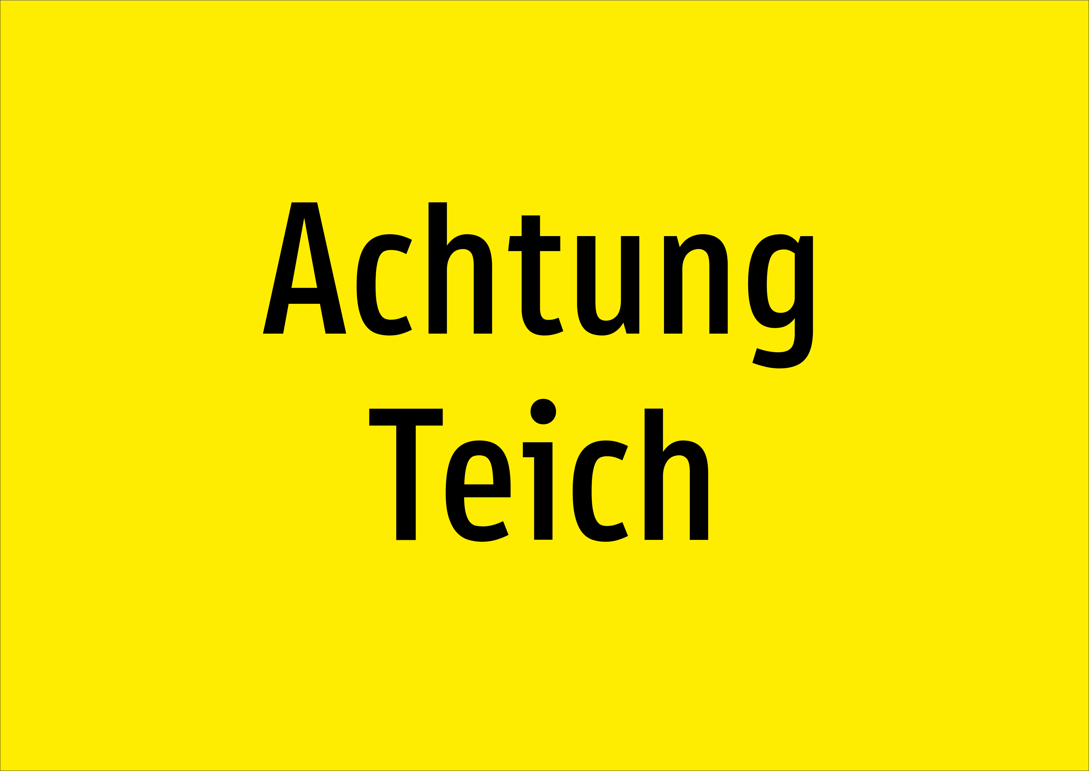 Achtung Teich - Schild - Produktbild 2