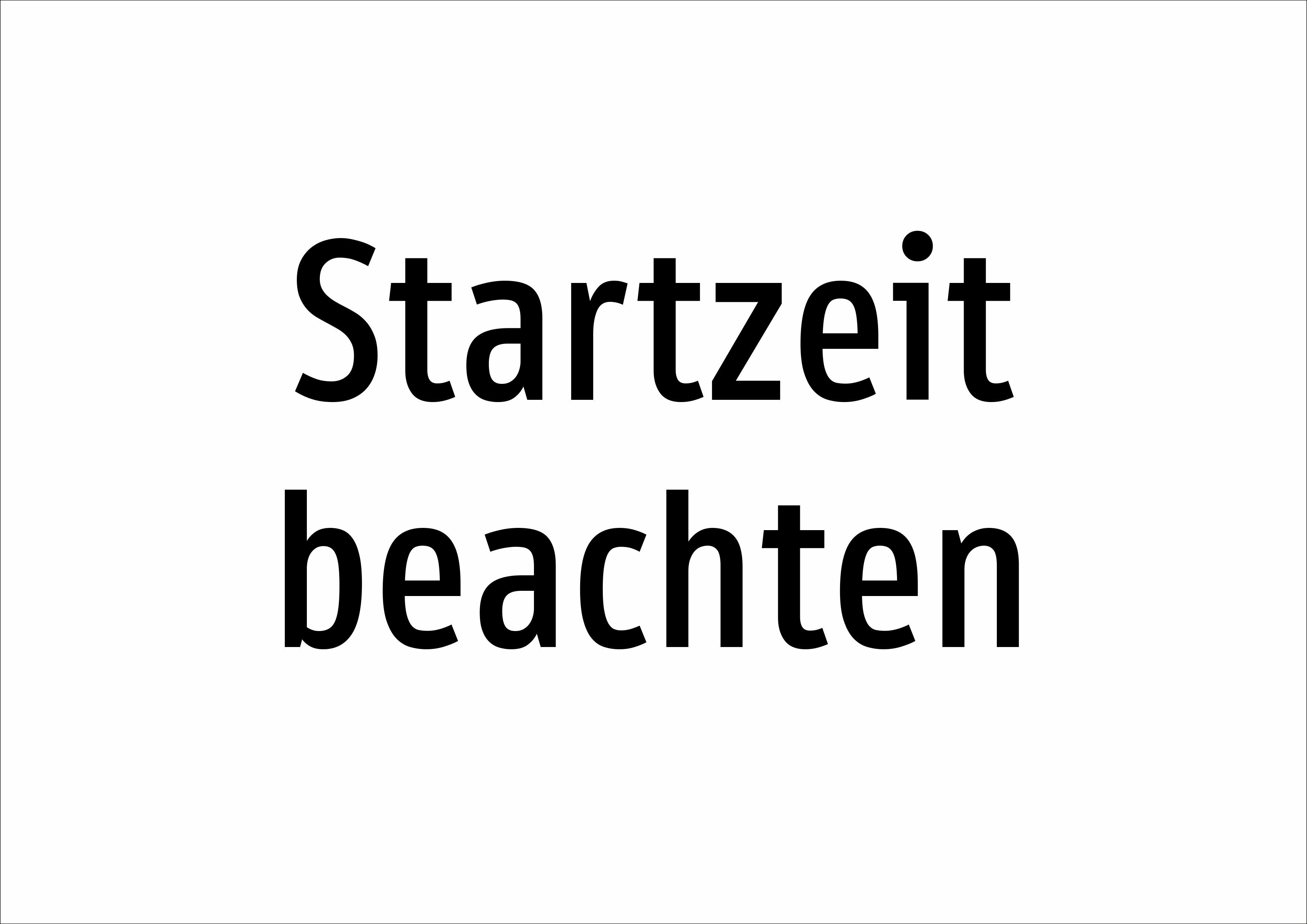 Startzeit beachten - Schild - Produktbild 2