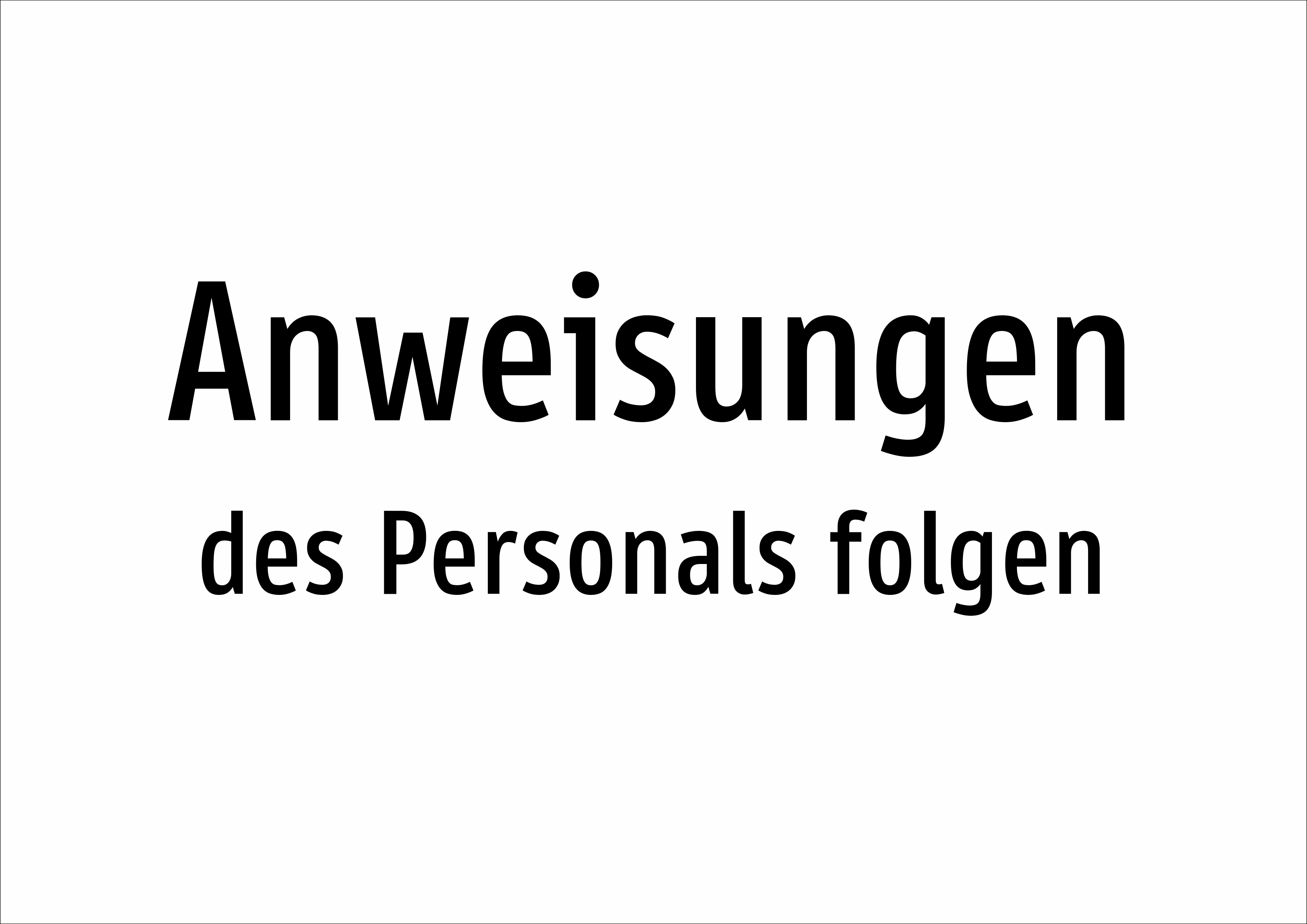 Anweisungen - des Personals folgen - Schild - Produktbild 2